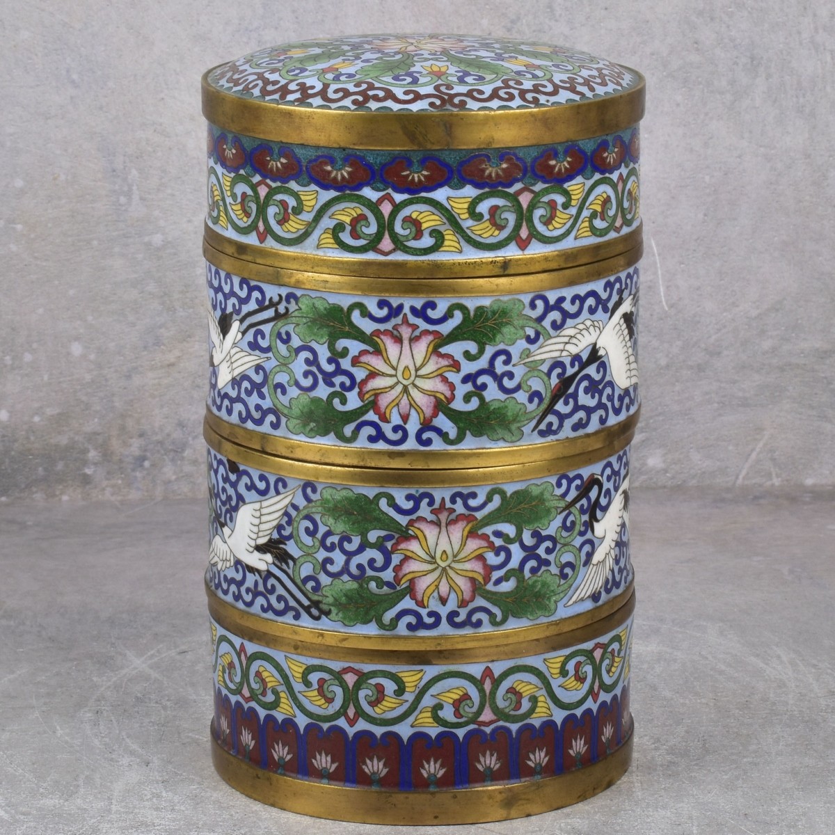 Antique Chinese Canton Stackable Boxes