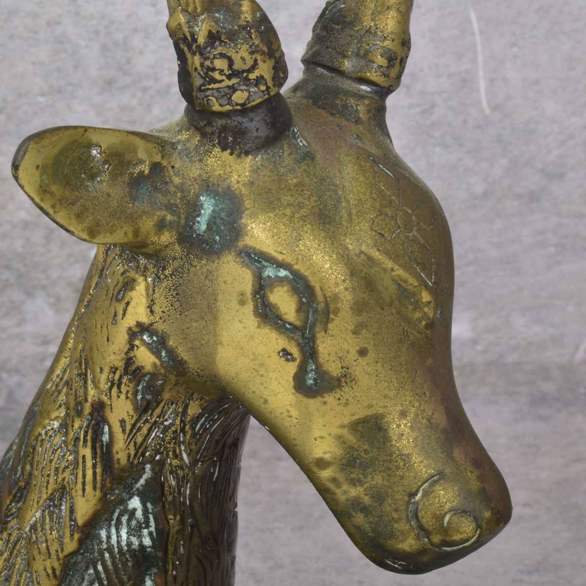 Pair of Vintage Cast Brass Deer Figures