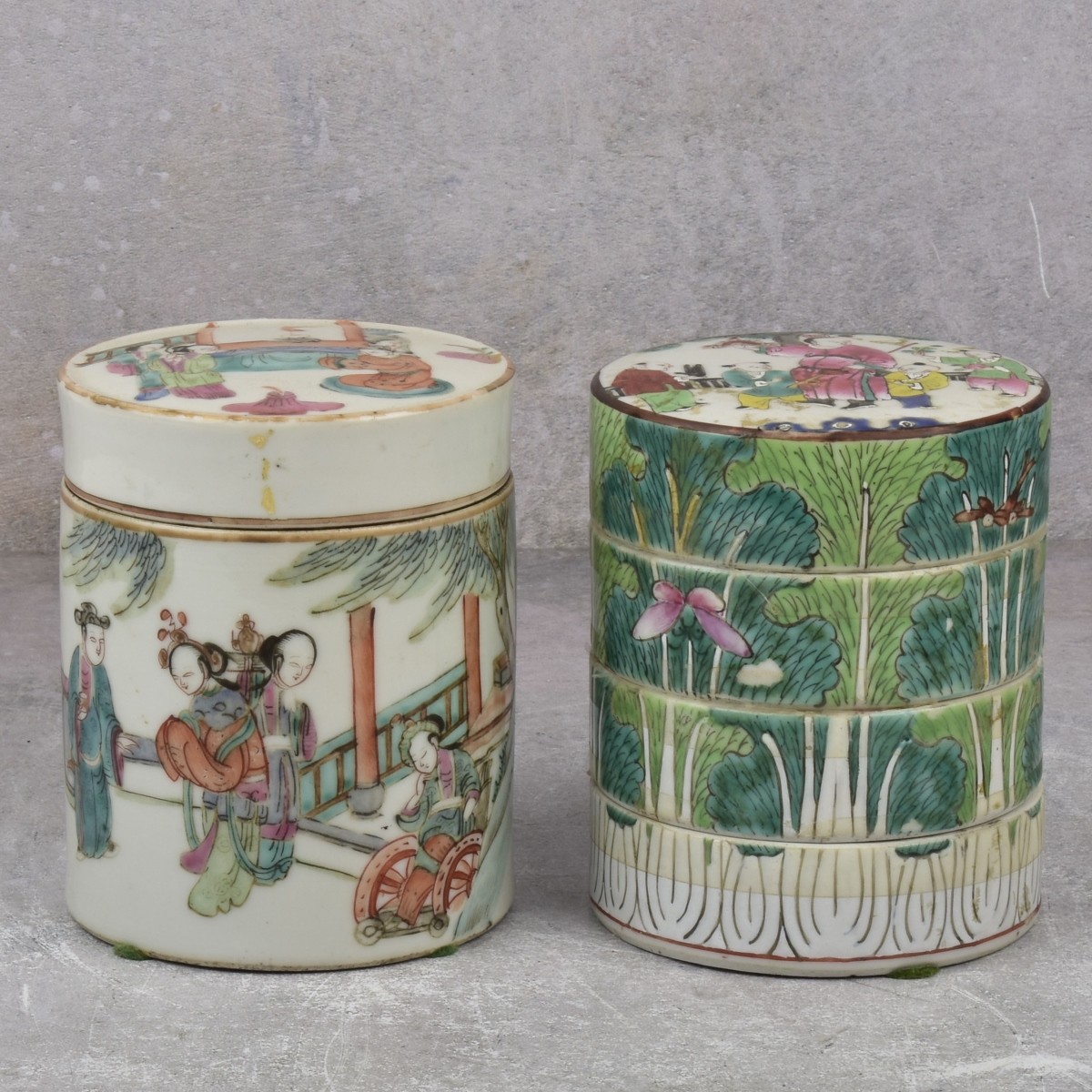 Chinese Famille Rose Porcelain Jars