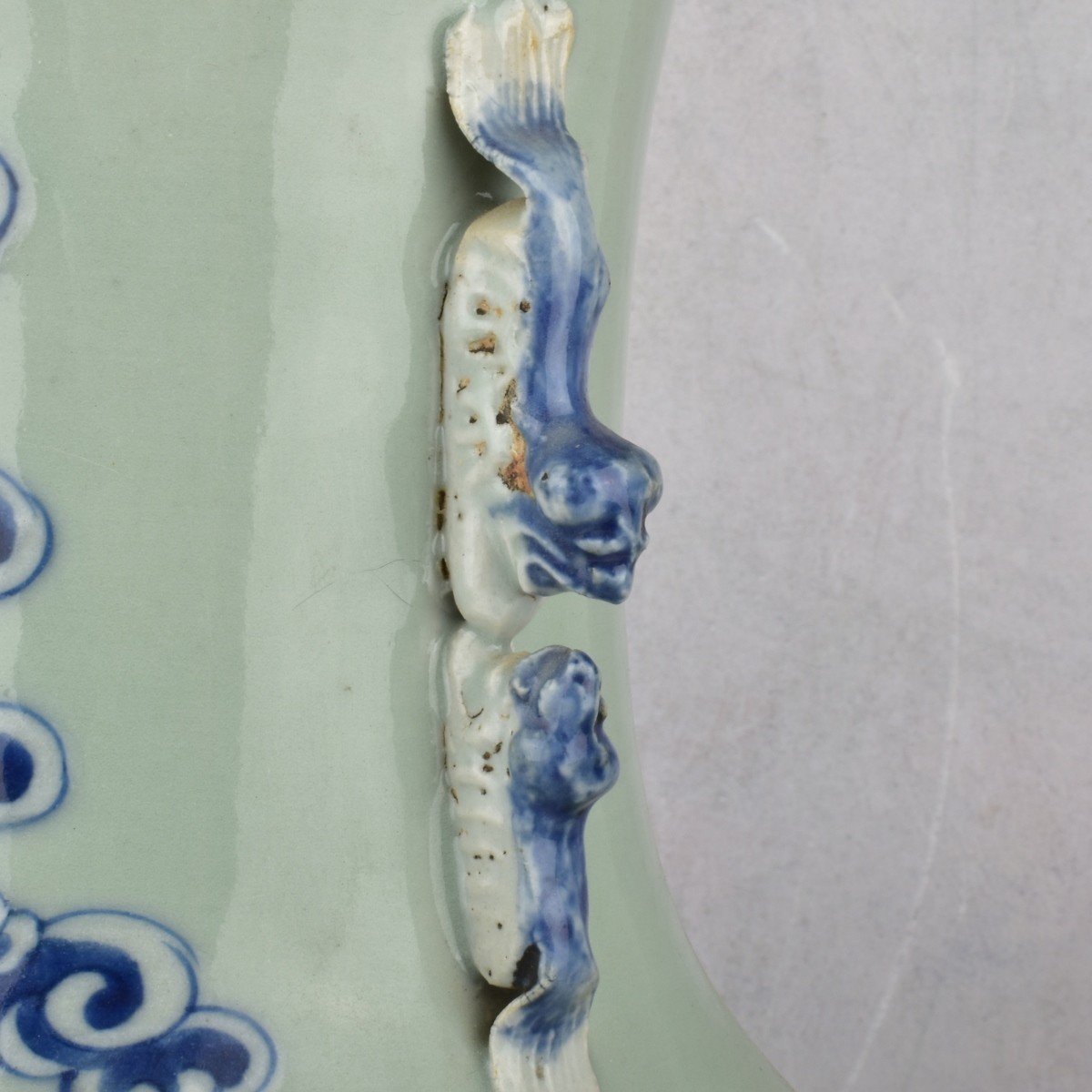 Large Vintage Chinese Blue and White Vase