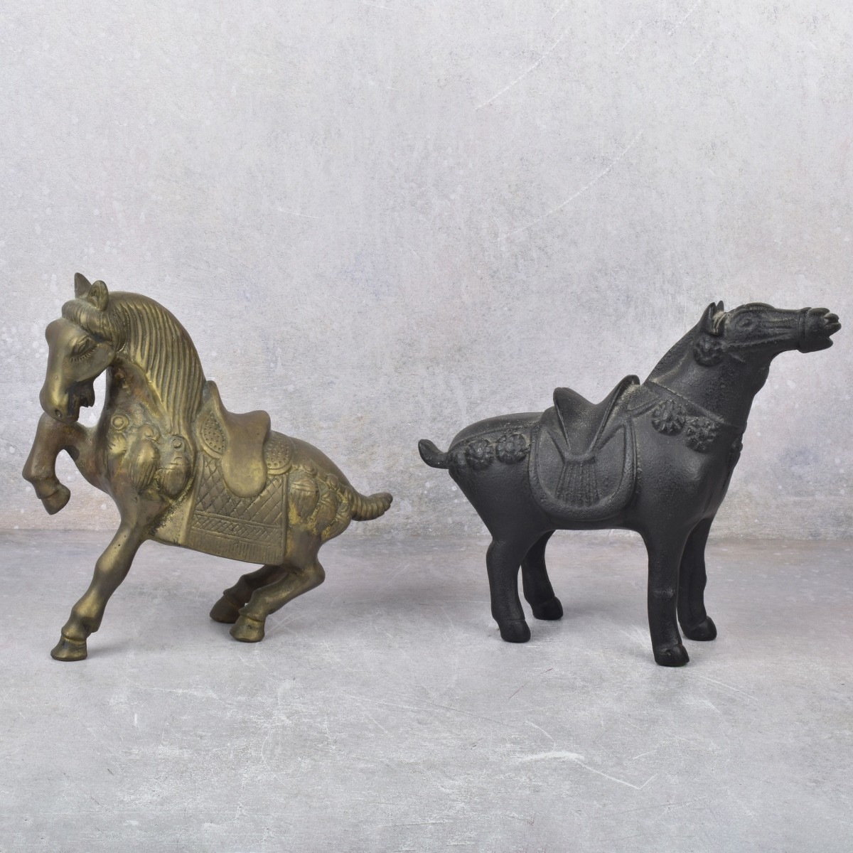 Vintage Chinese Horse Sculptures