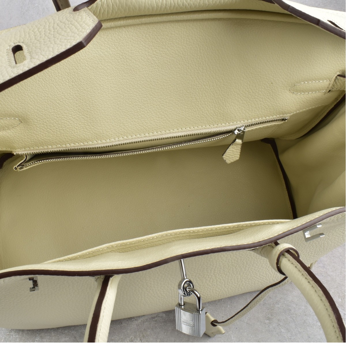 Replica Hermes Birkin Off-white Leather Bag