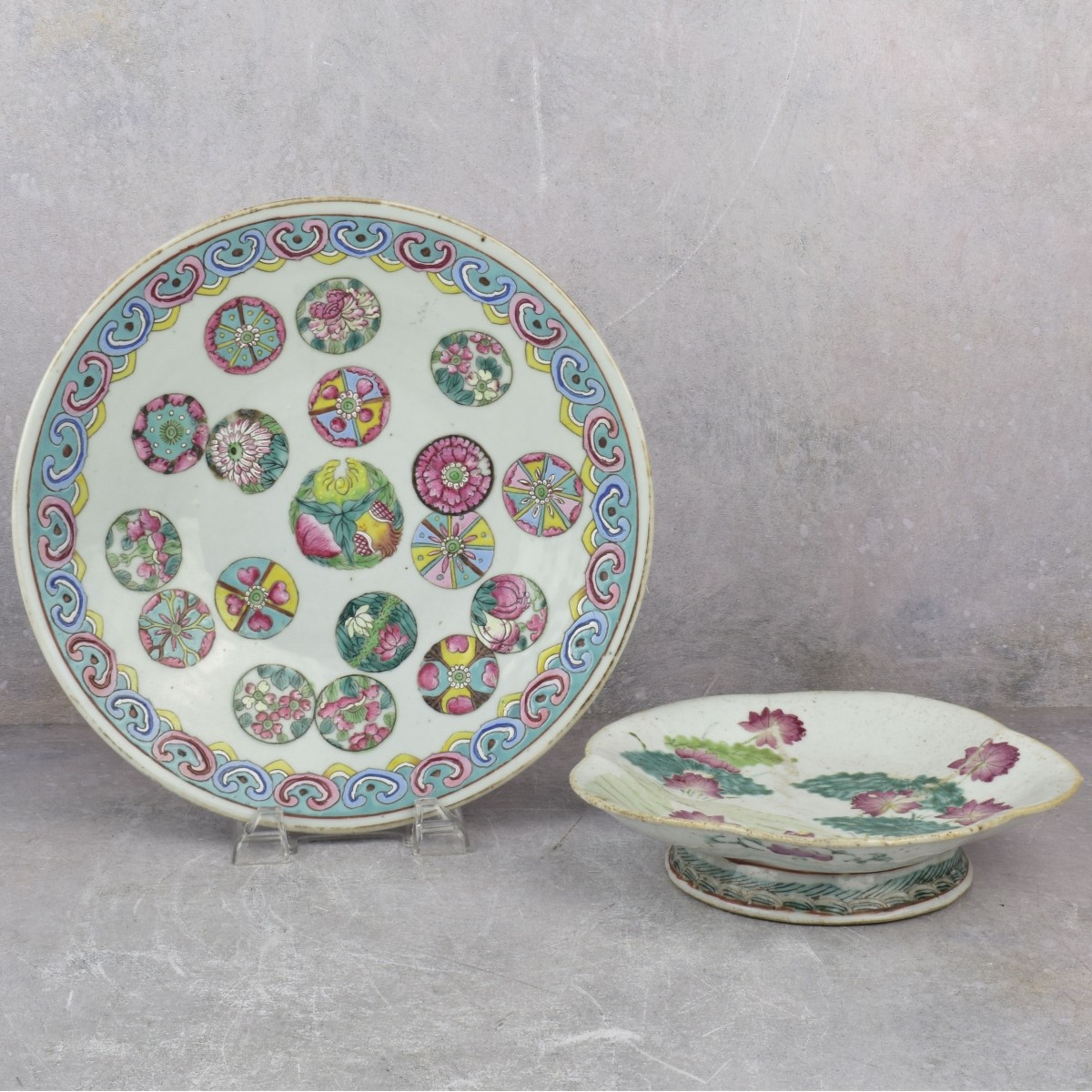 Vintage Chinese Famille Rose Porcelain Dishes