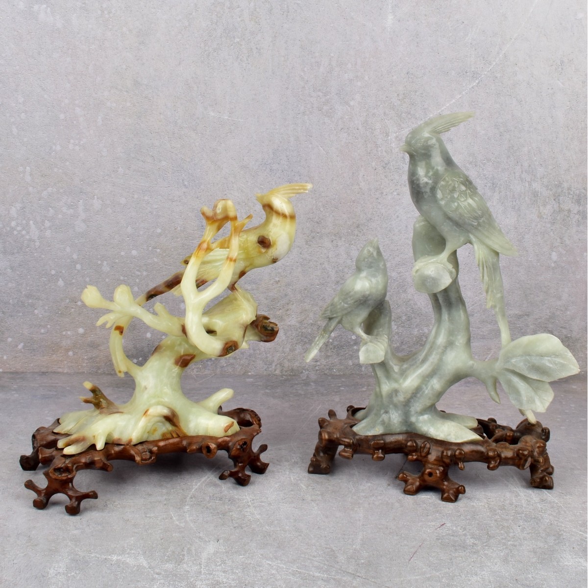 Vintage Chinese Carved Birds