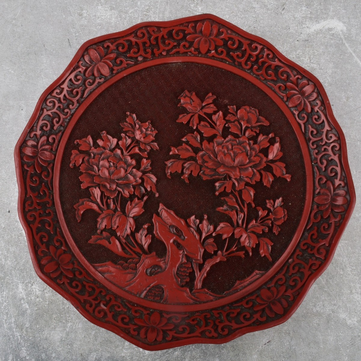 Chinese Resin Cinnabar Pieces