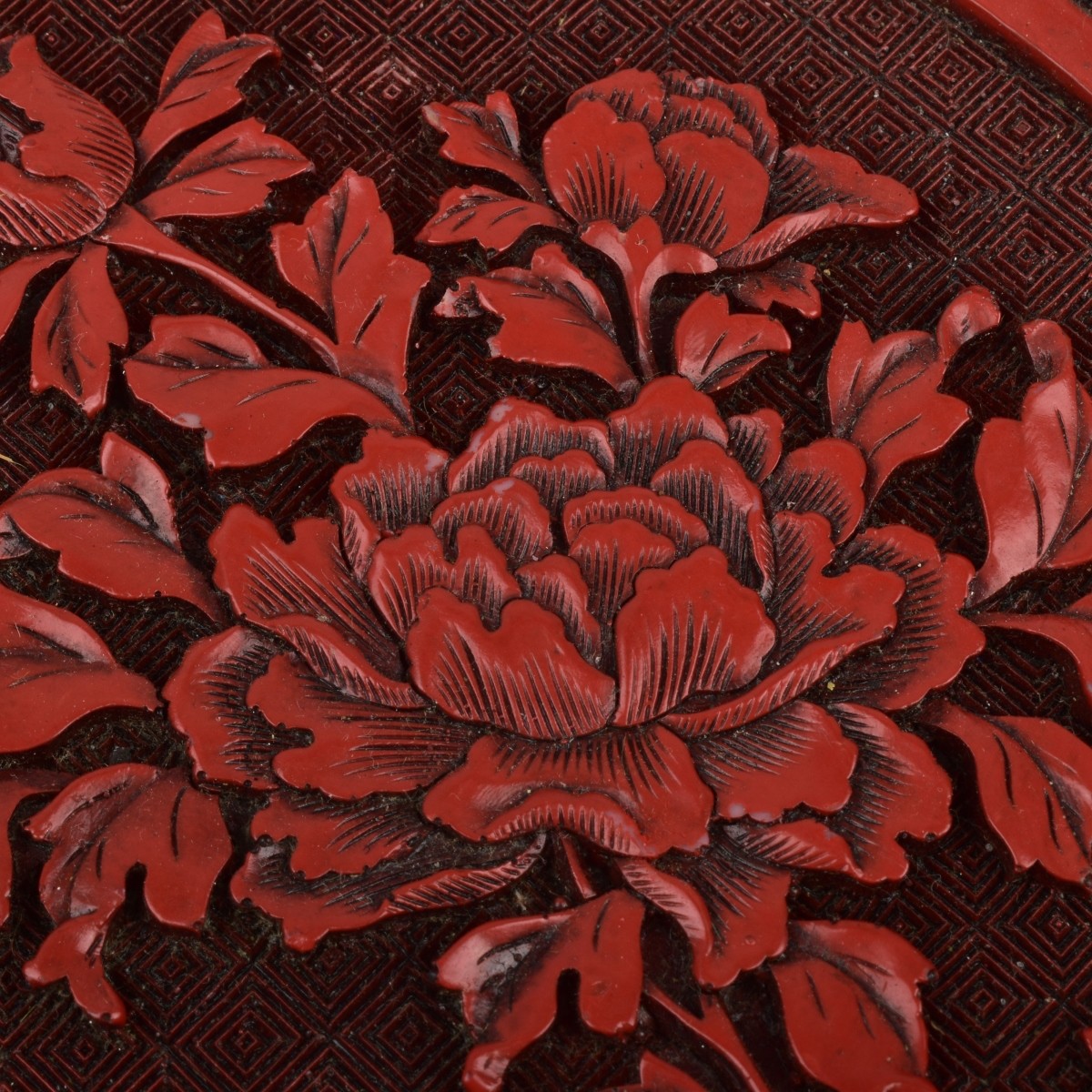 Chinese Resin Cinnabar Pieces
