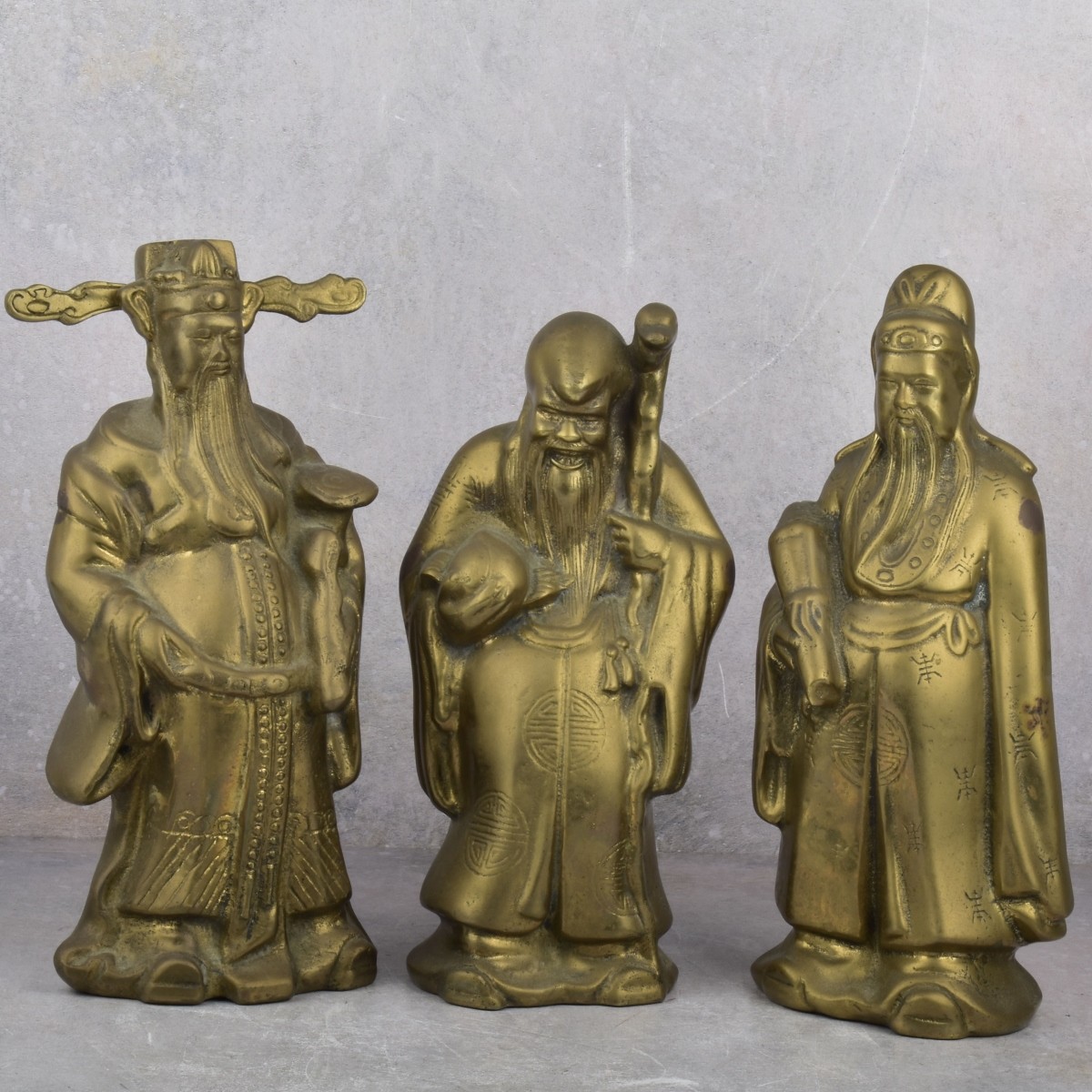 Collection of Vintage Chinese Deity Figures