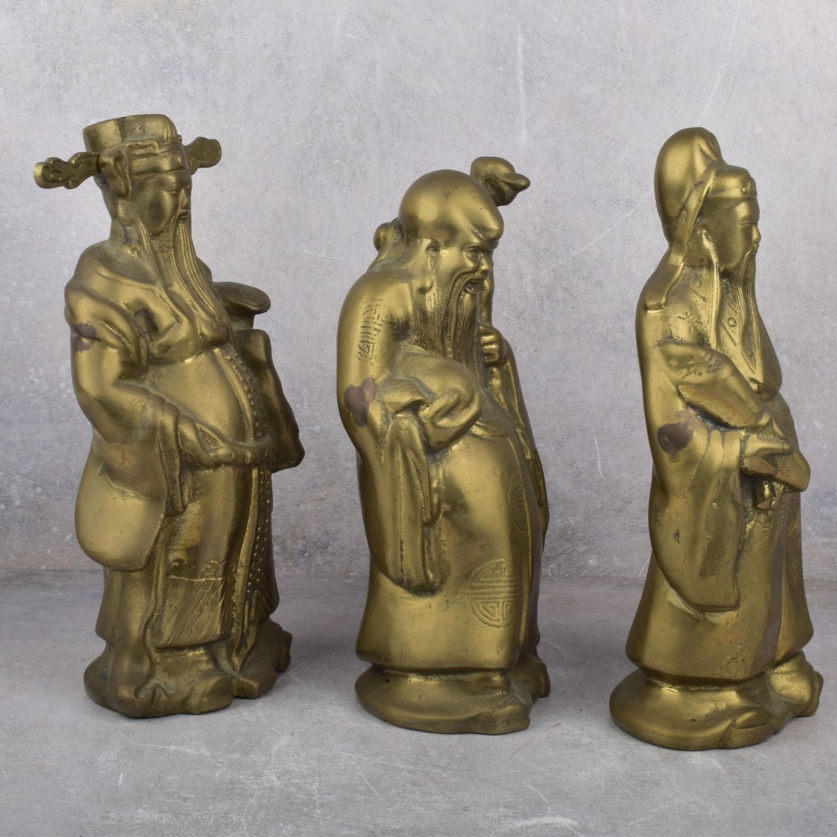 Collection of Vintage Chinese Deity Figures