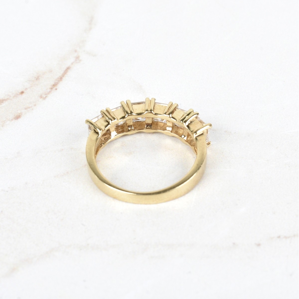 Diamond and 14K Eternity Band