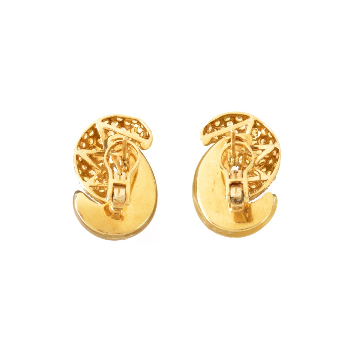 Sapphire, Citrine and 18K Earrings