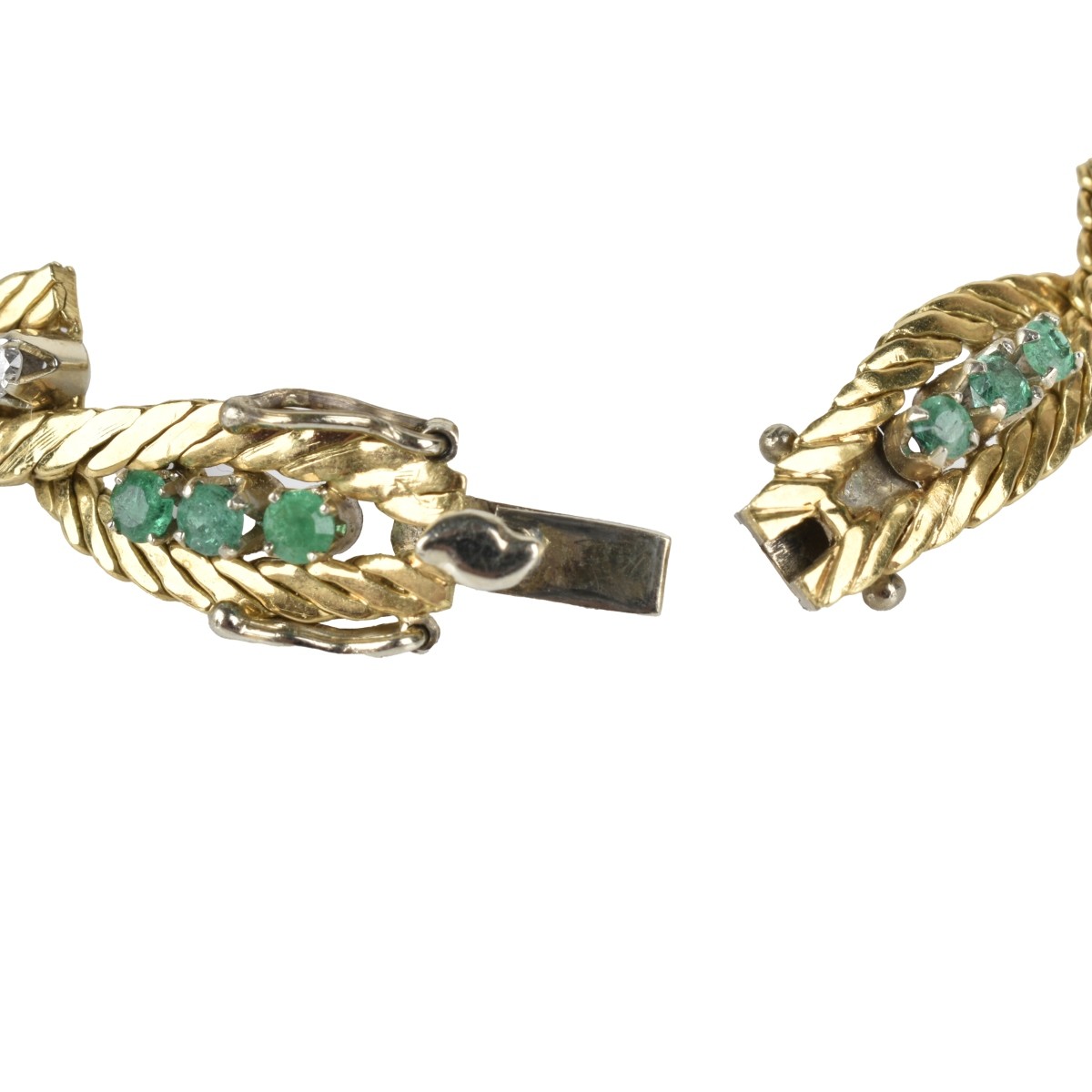 Diamond, Emerald and 18K Bracelet