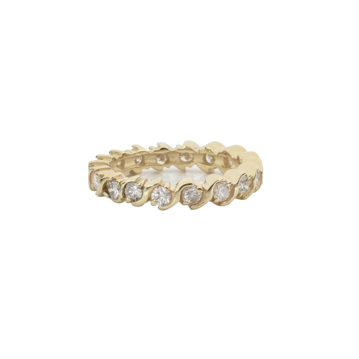 Diamond and 14K Eternity Band