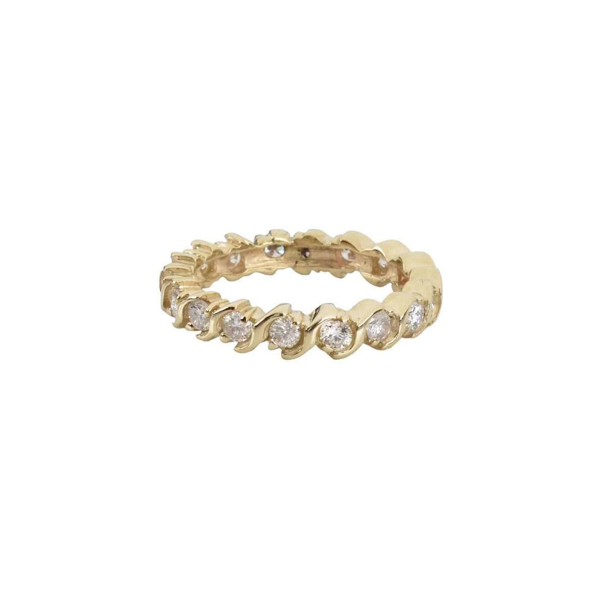 Diamond and 14K Eternity Band