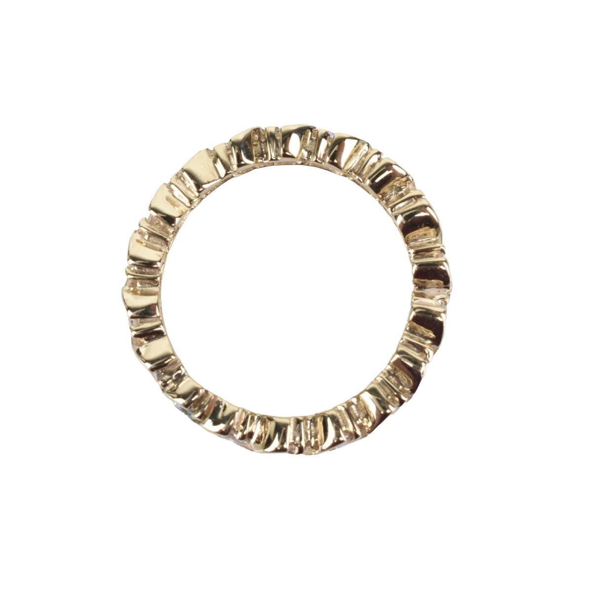 Diamond and 14K Eternity Band