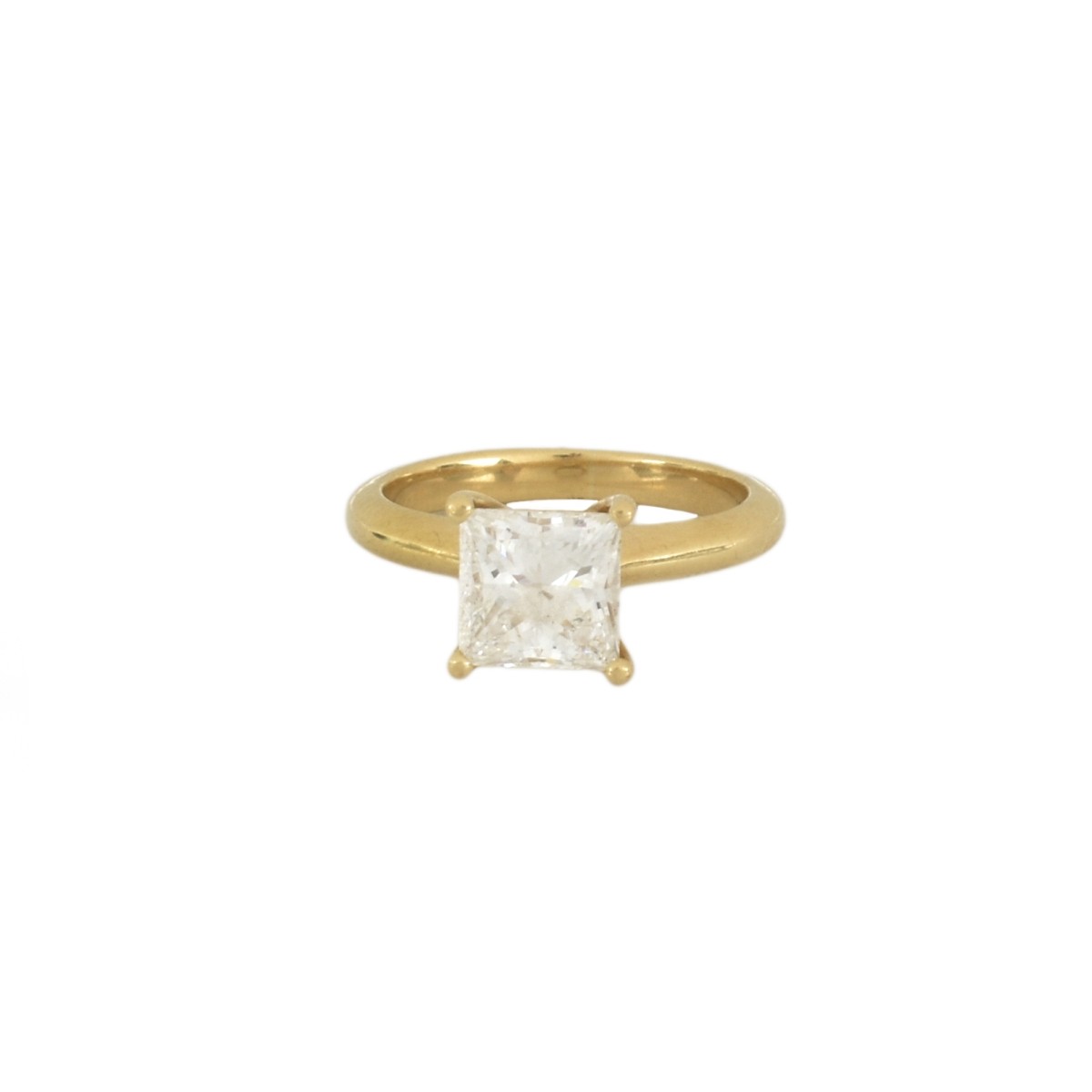 GIA Diamond and 18K Ring