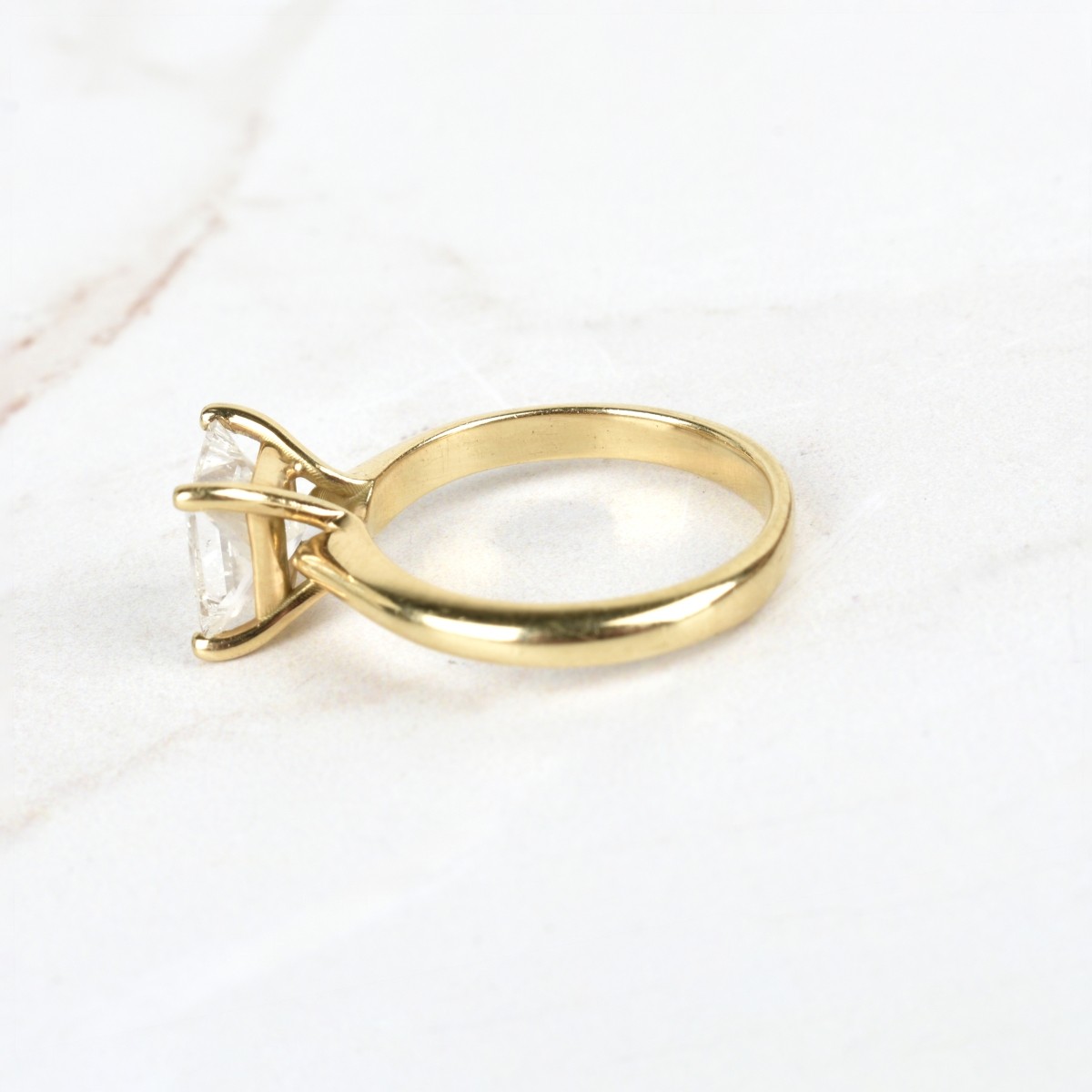 GIA Diamond and 18K Ring