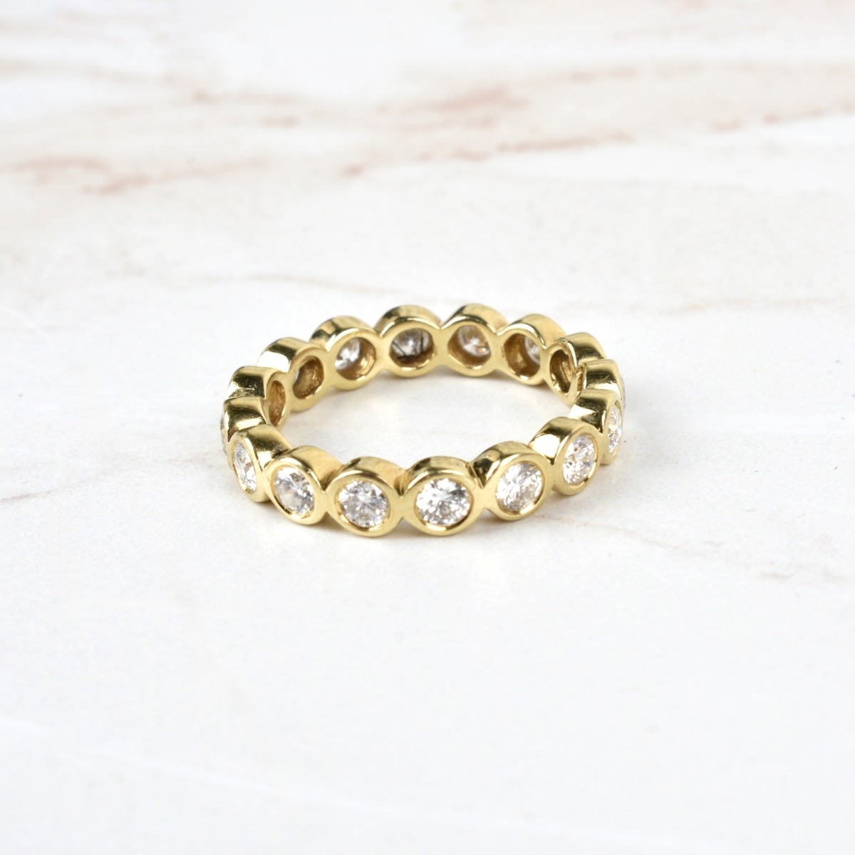 Diamond and 18K Eternity Band