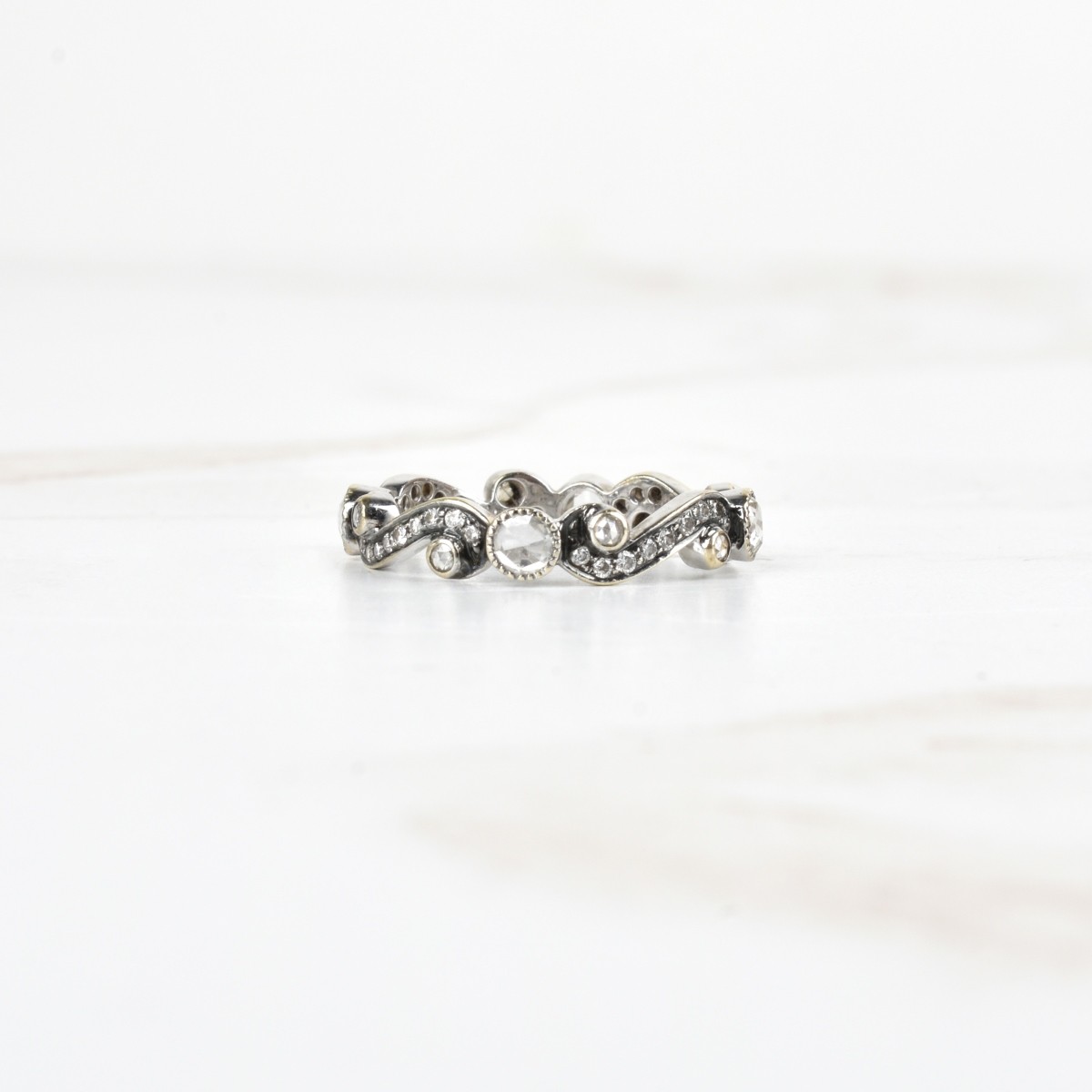 Diamond and 18K Eternity Band