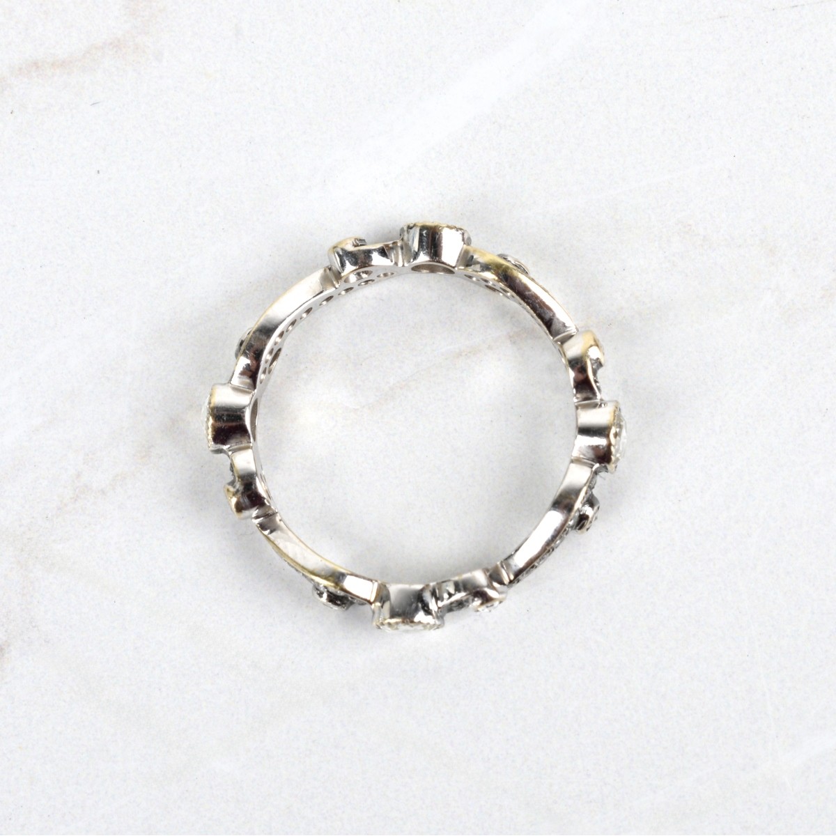 Diamond and 18K Eternity Band