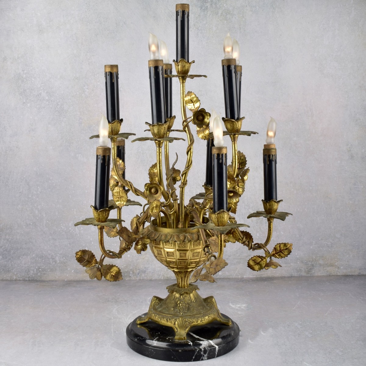 Vintage Gilt Bronze Candelabra