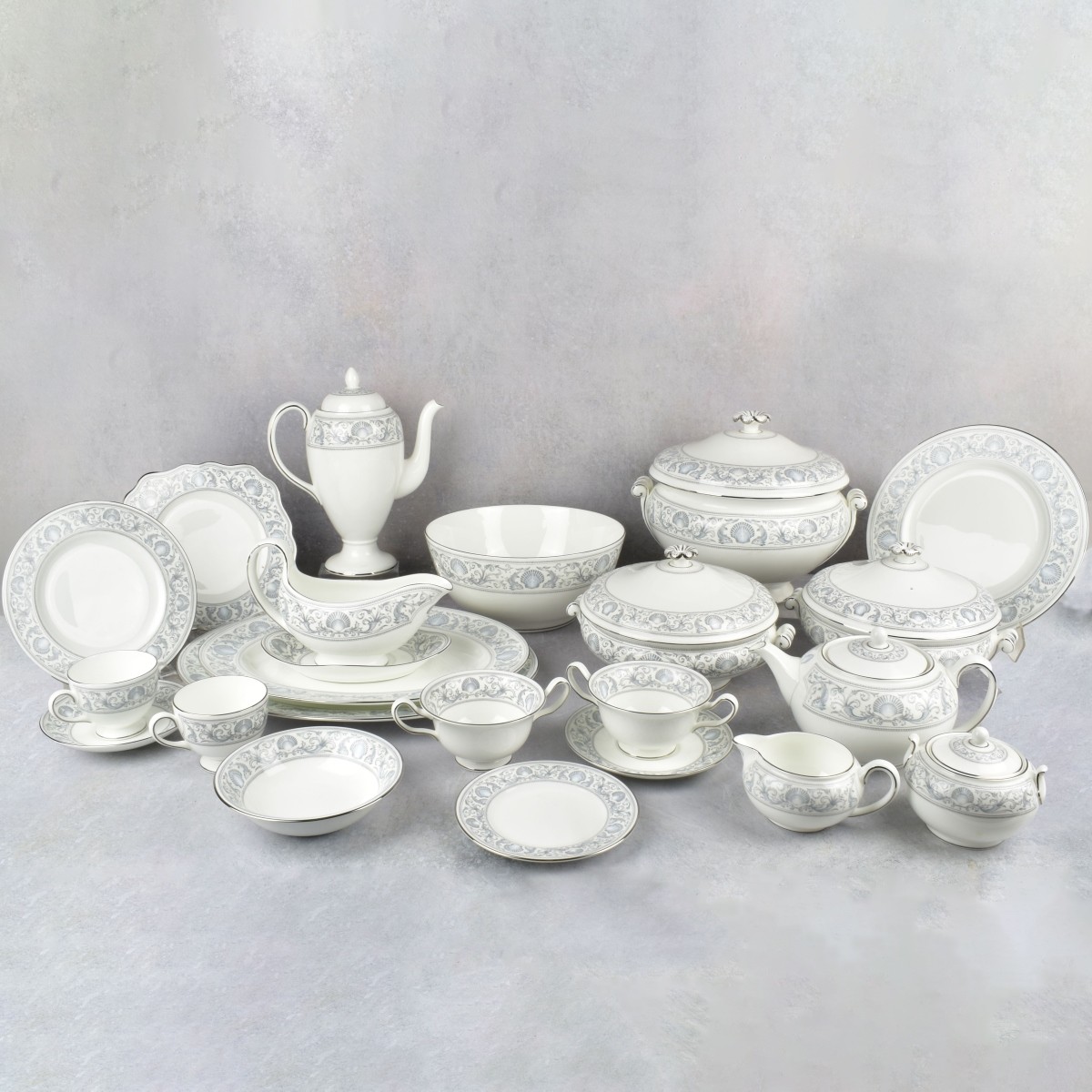 Wedgewood "Dolphin" Bone China Dinner Service
