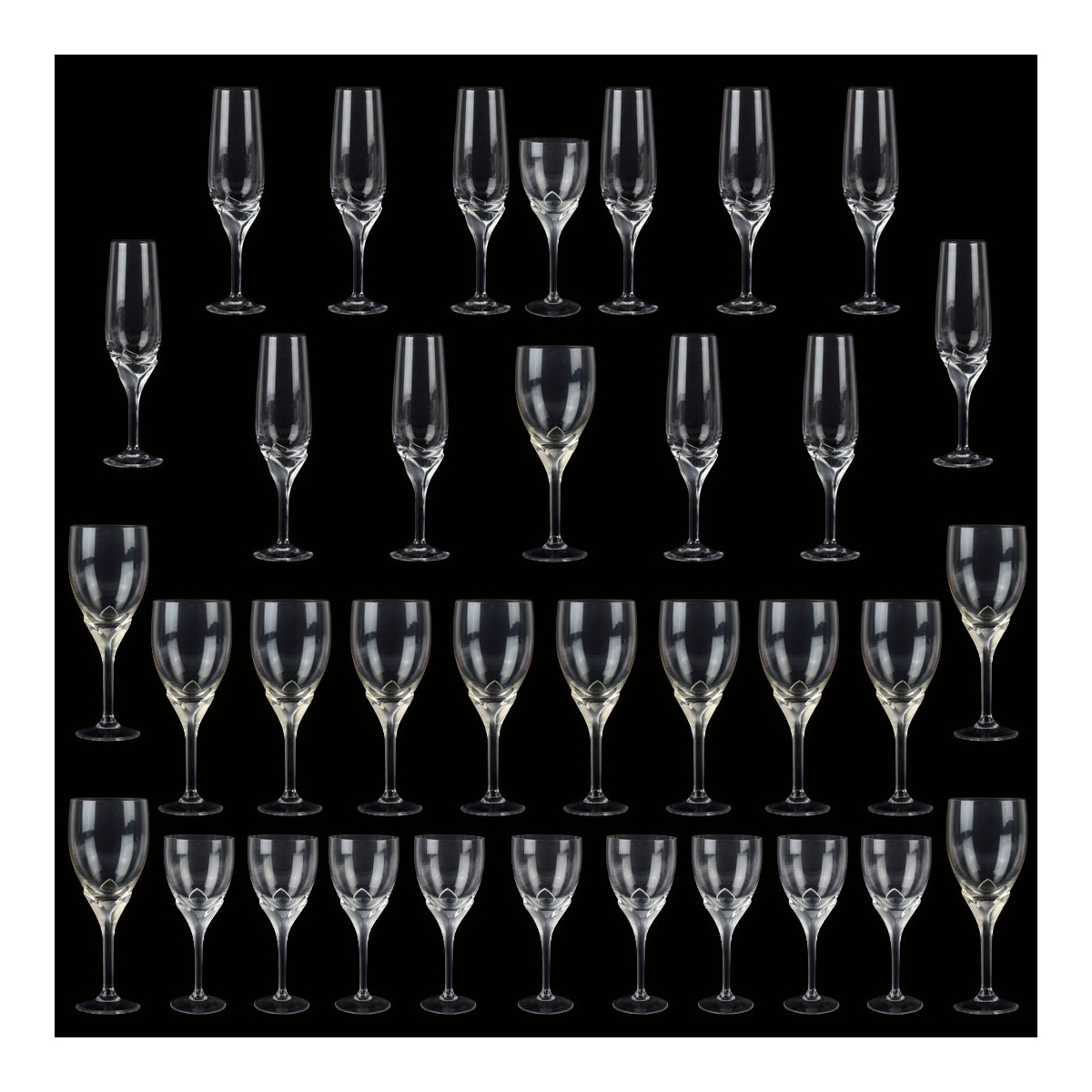 Rosenthal Iris Pattern Frosted Stemware