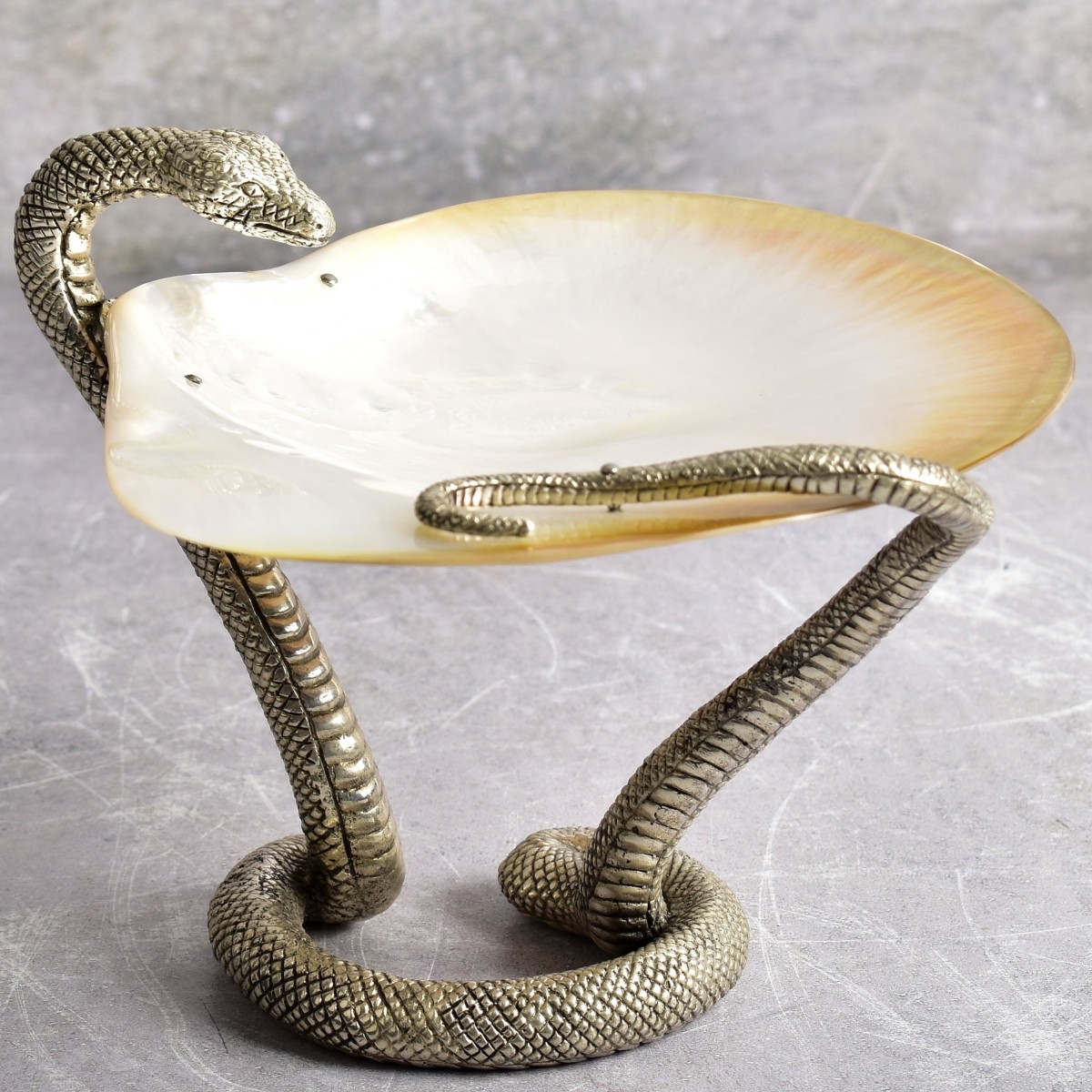 Vintage Arden Silver Plate Snake Sculptures