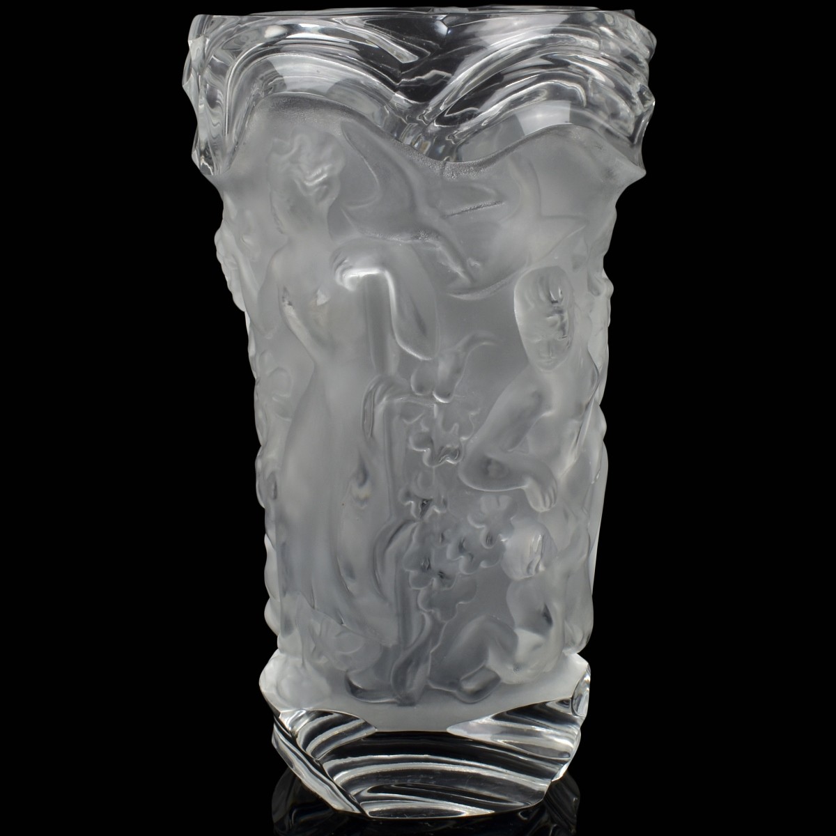 Vintage Crystal Grape Harvest Vase