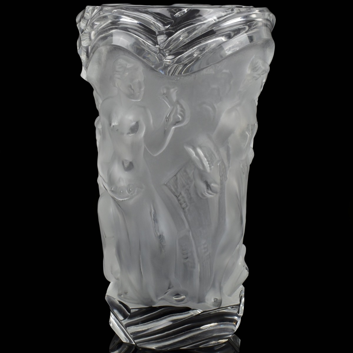 Vintage Crystal Grape Harvest Vase