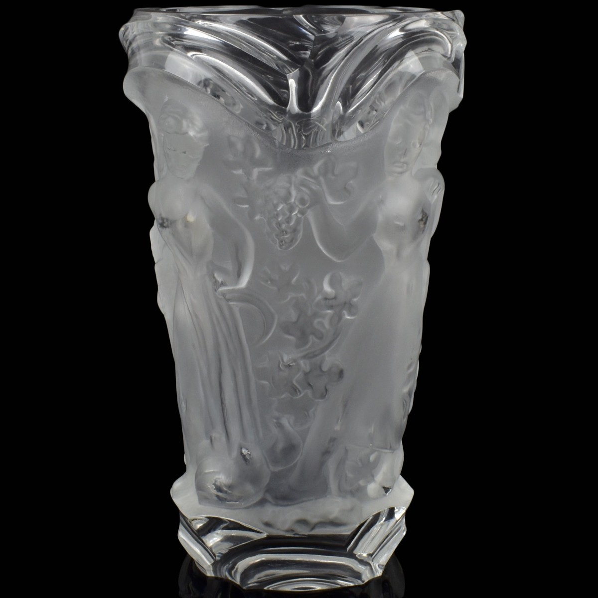 Vintage Crystal Grape Harvest Vase