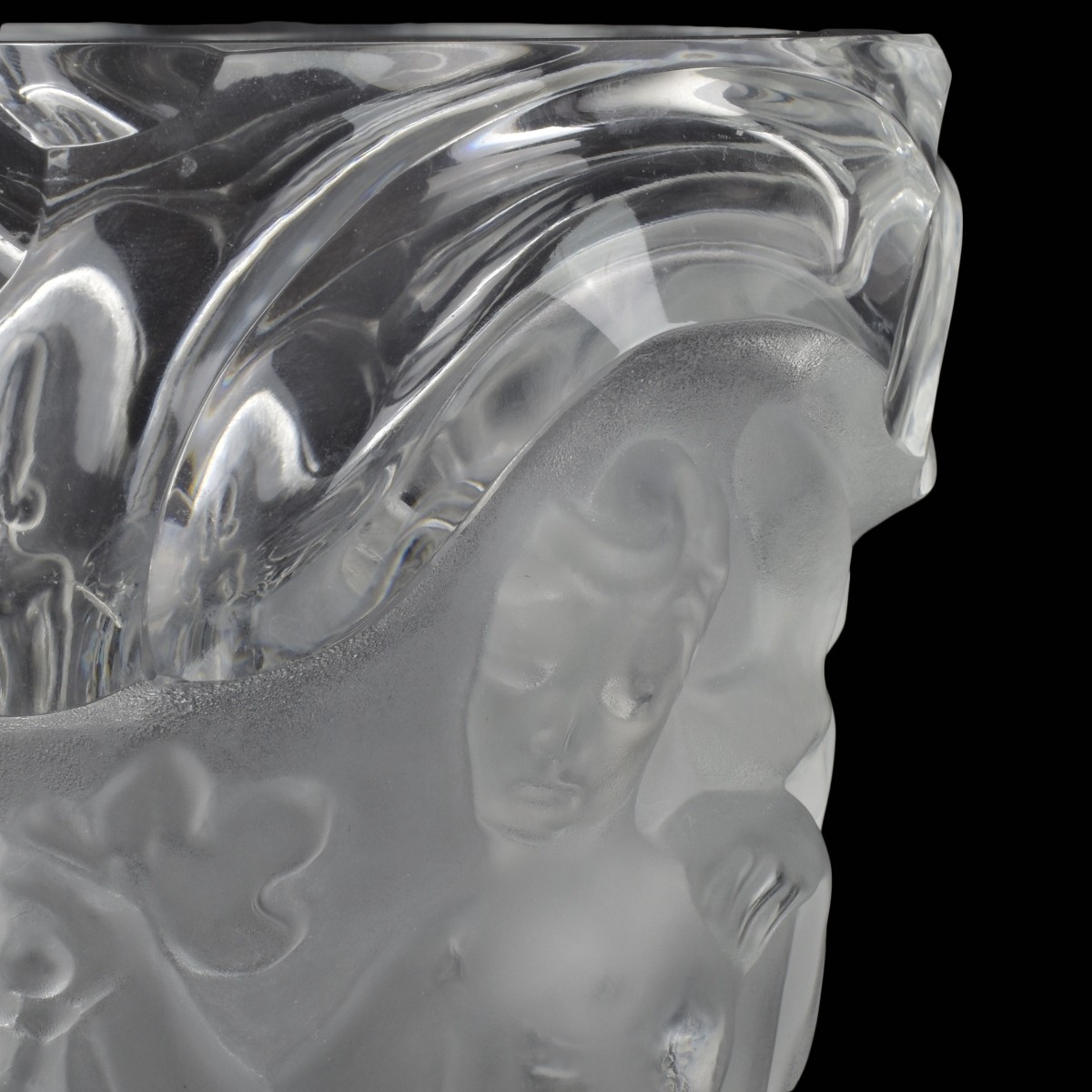 Vintage Crystal Grape Harvest Vase