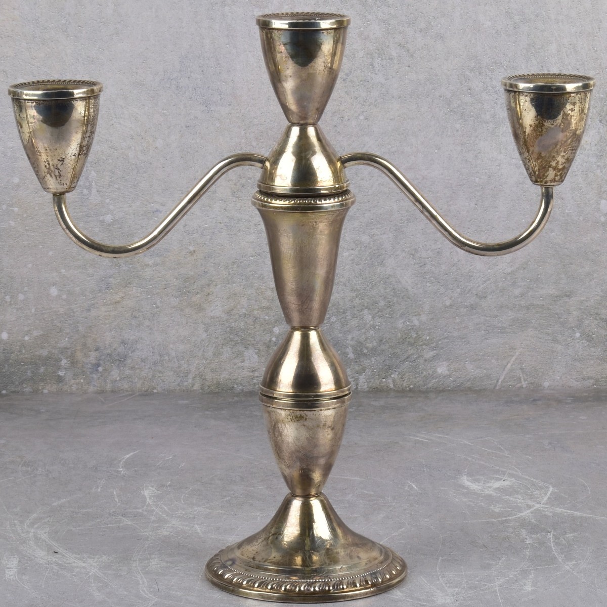 Pair Duchin Sterling Silver Weighted Candelabra