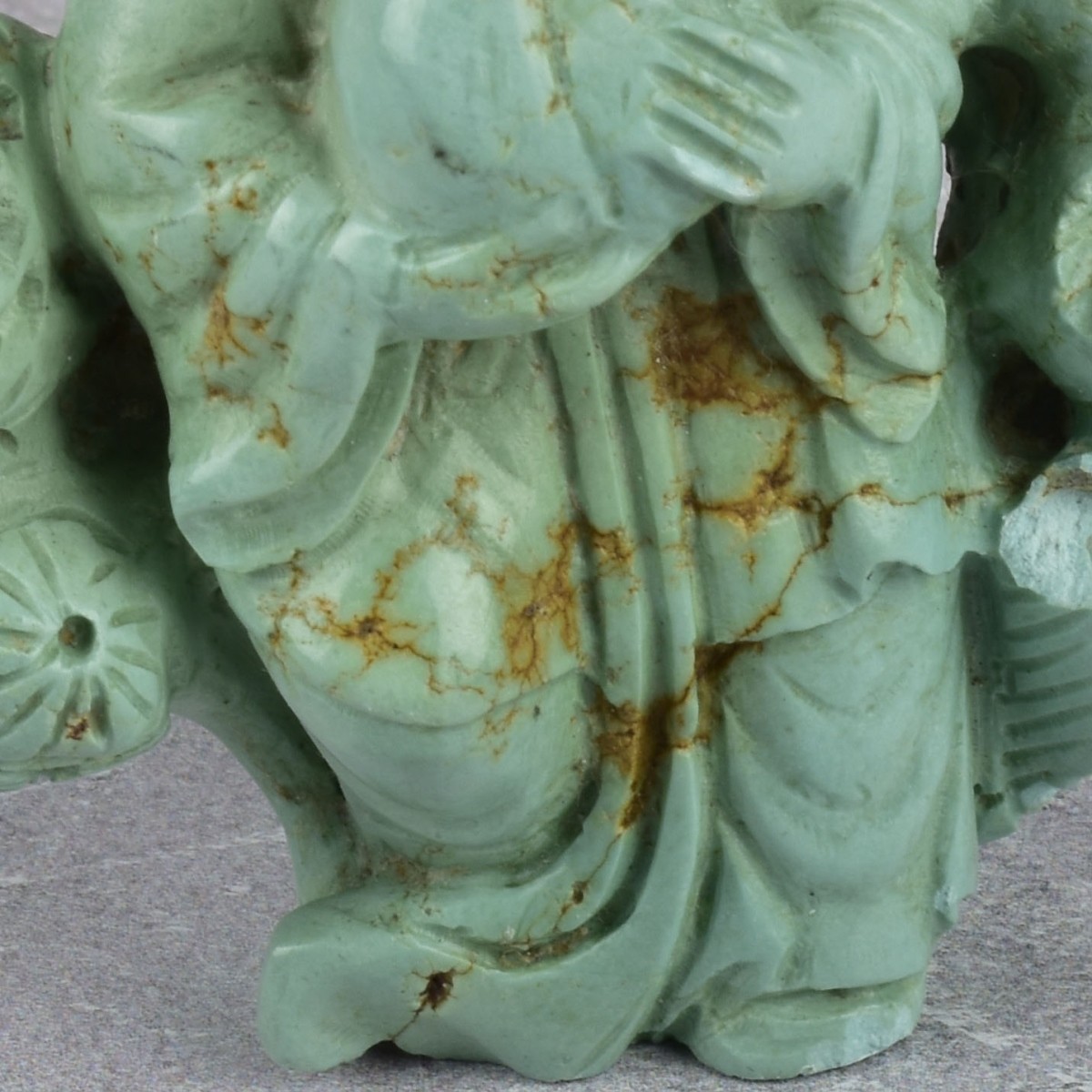 Antique Carved Jade and Tourquise Sculptures