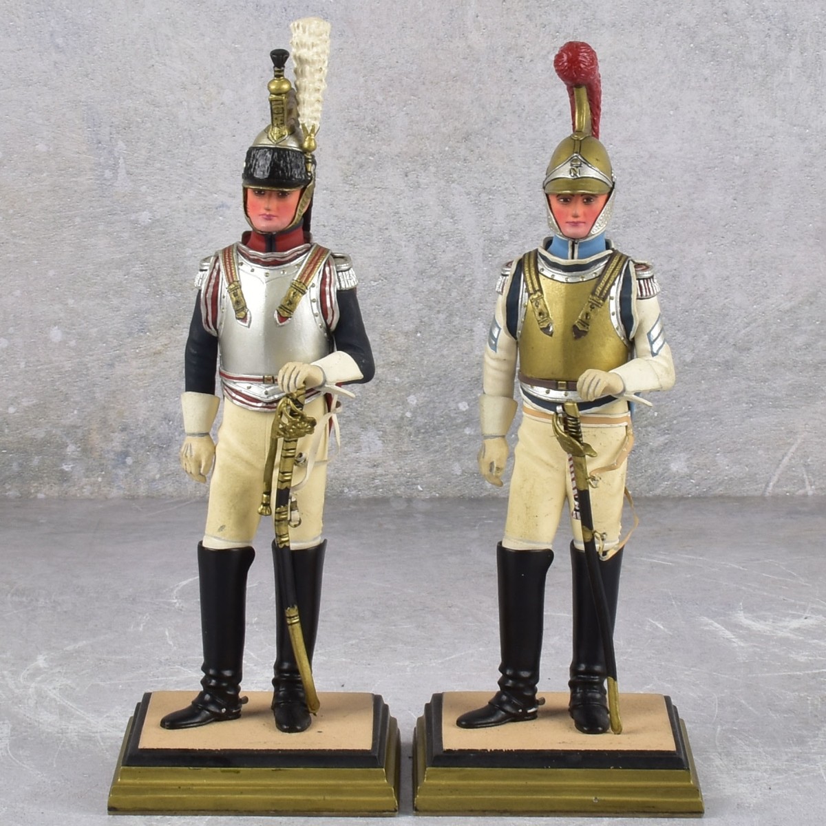 French Military Figures in Full Regalia