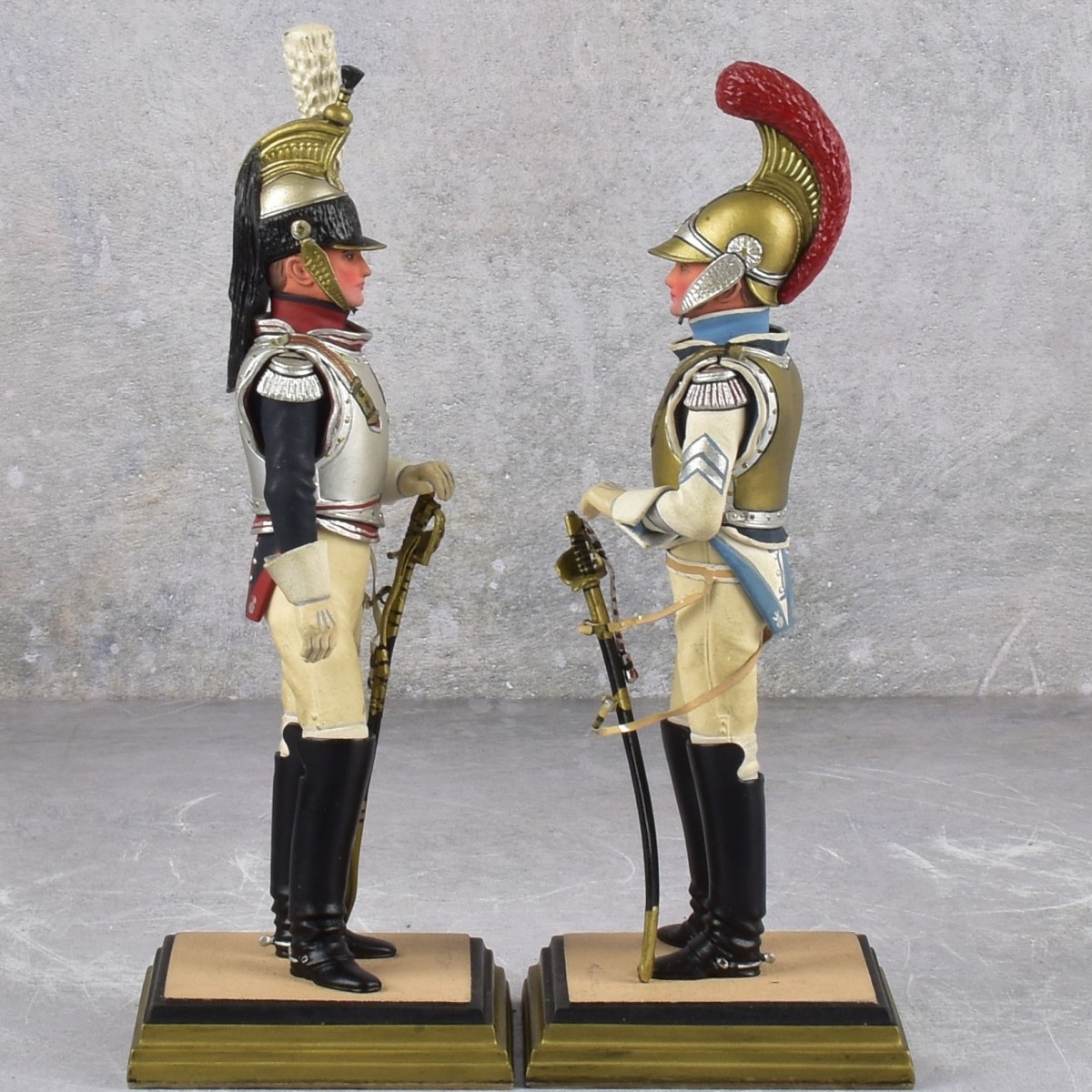 French Military Figures in Full Regalia