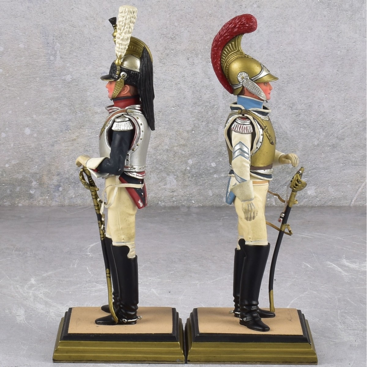 French Military Figures in Full Regalia