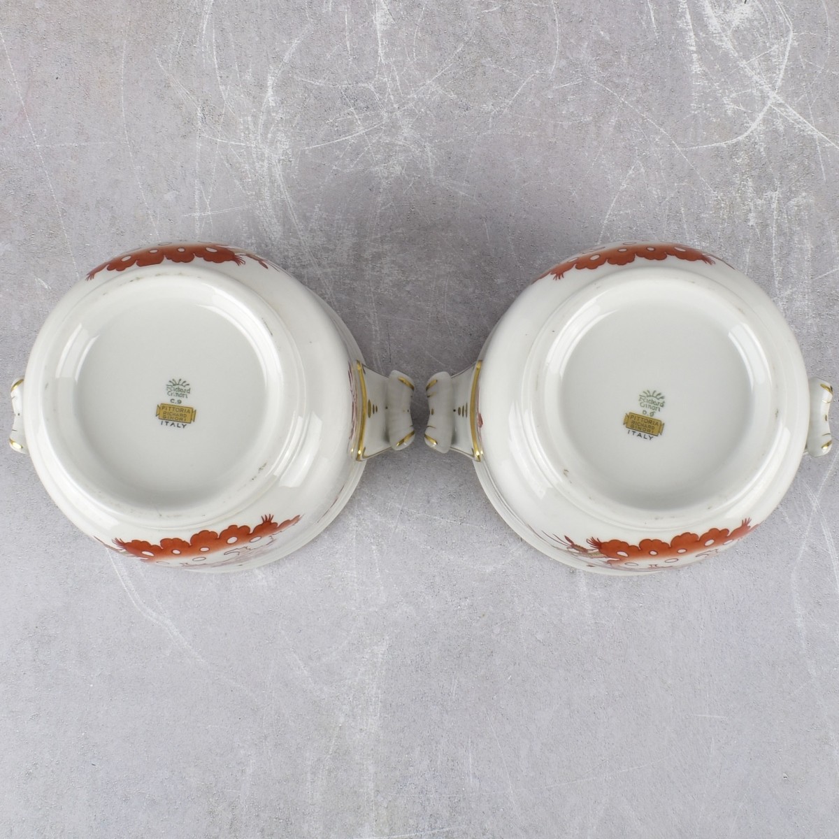 Vintage Richard Ginori Double Handled Planters