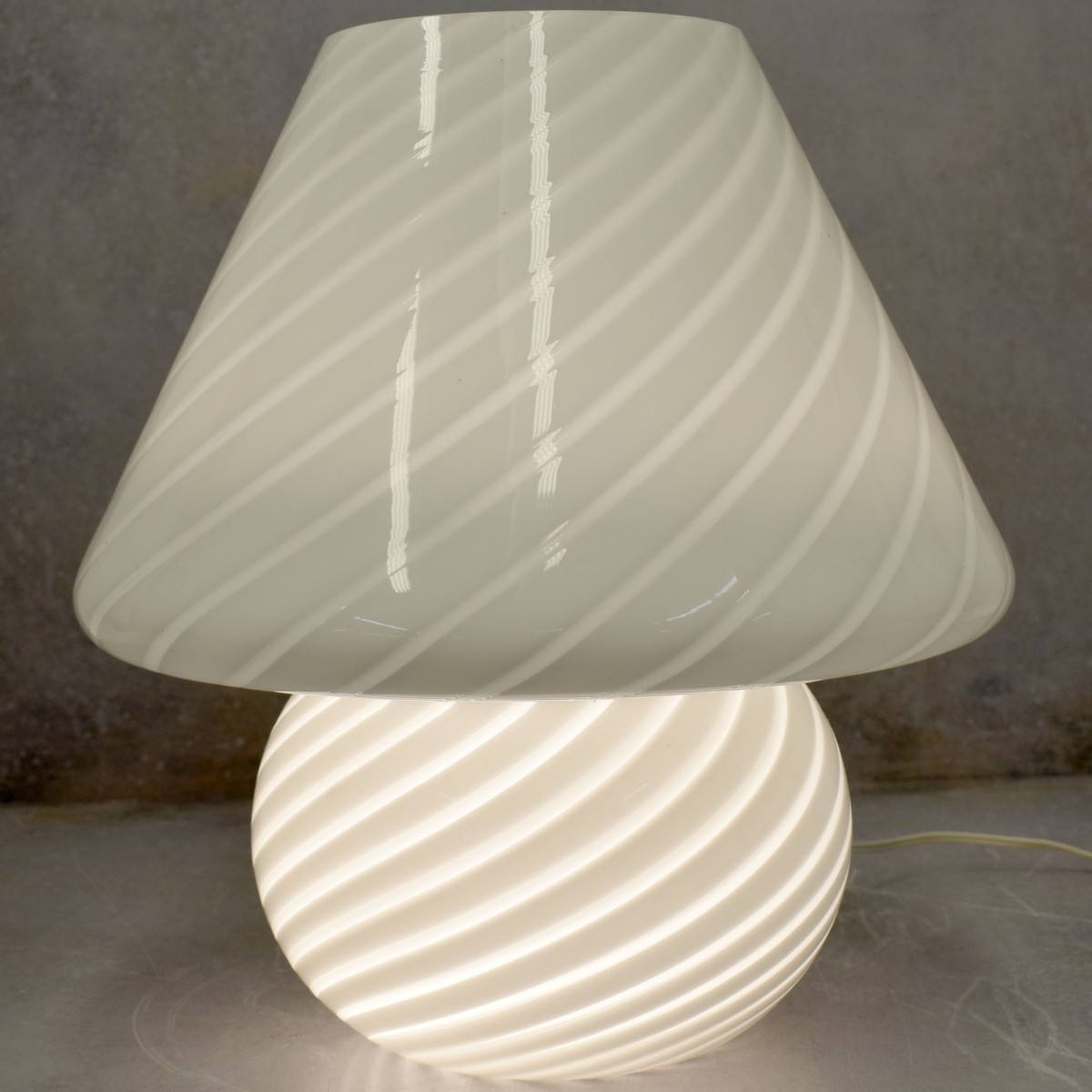 Vintage Retro Murano Glass Mushroom Lamp
