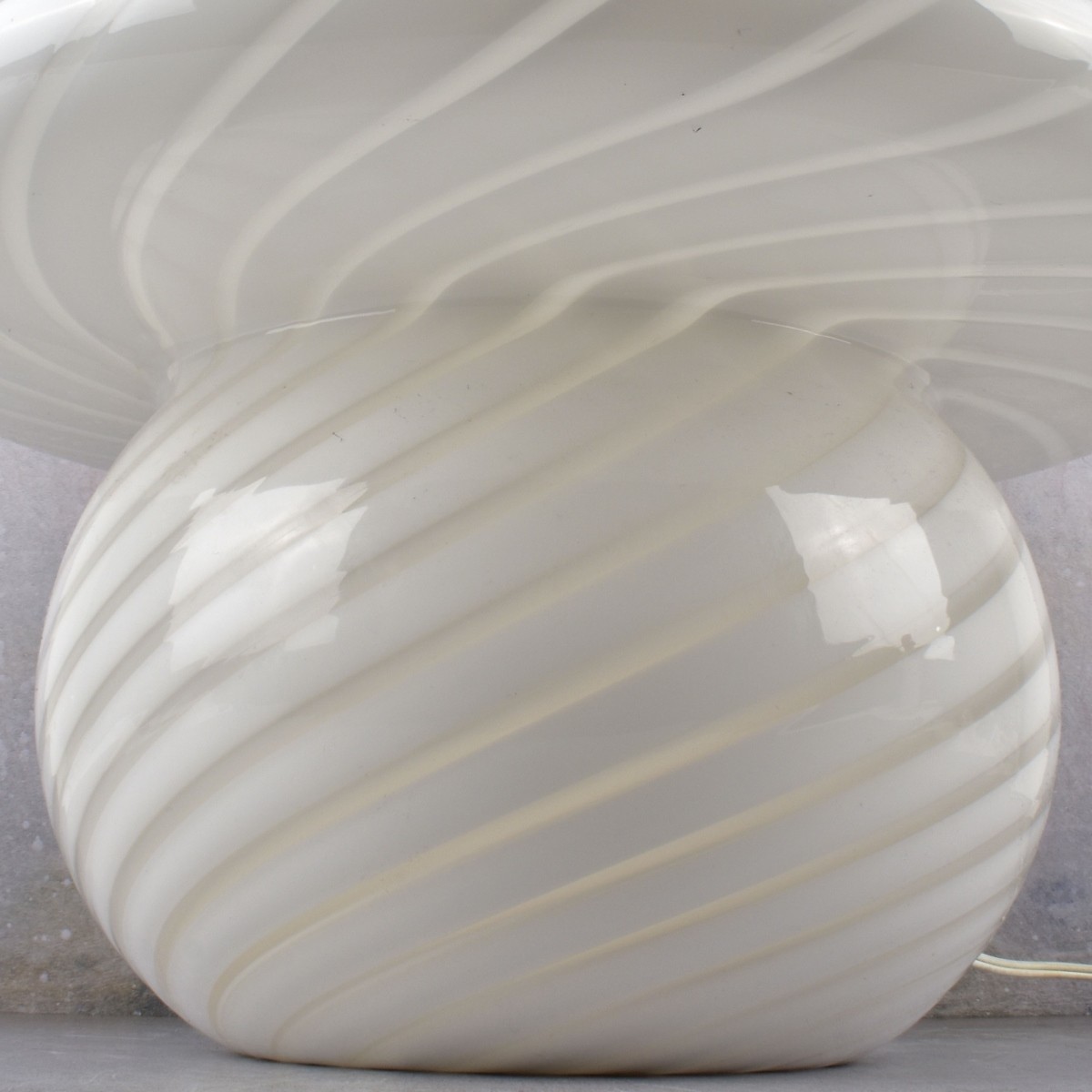 Vintage Retro Murano Glass Mushroom Lamp