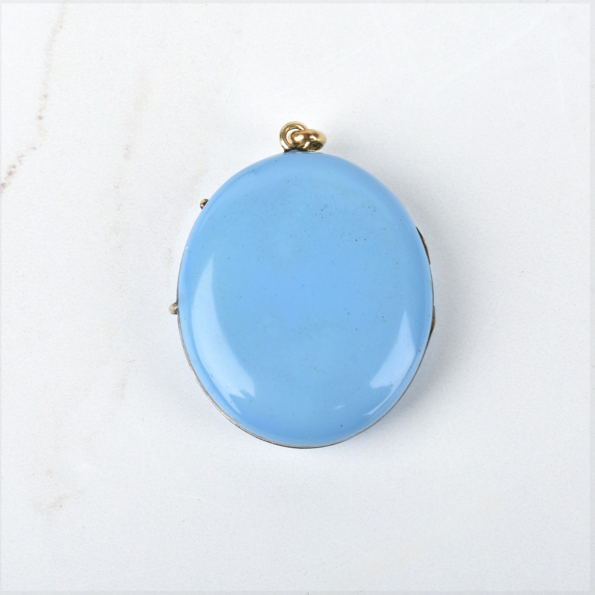 Enamel and 14K Photo Locket