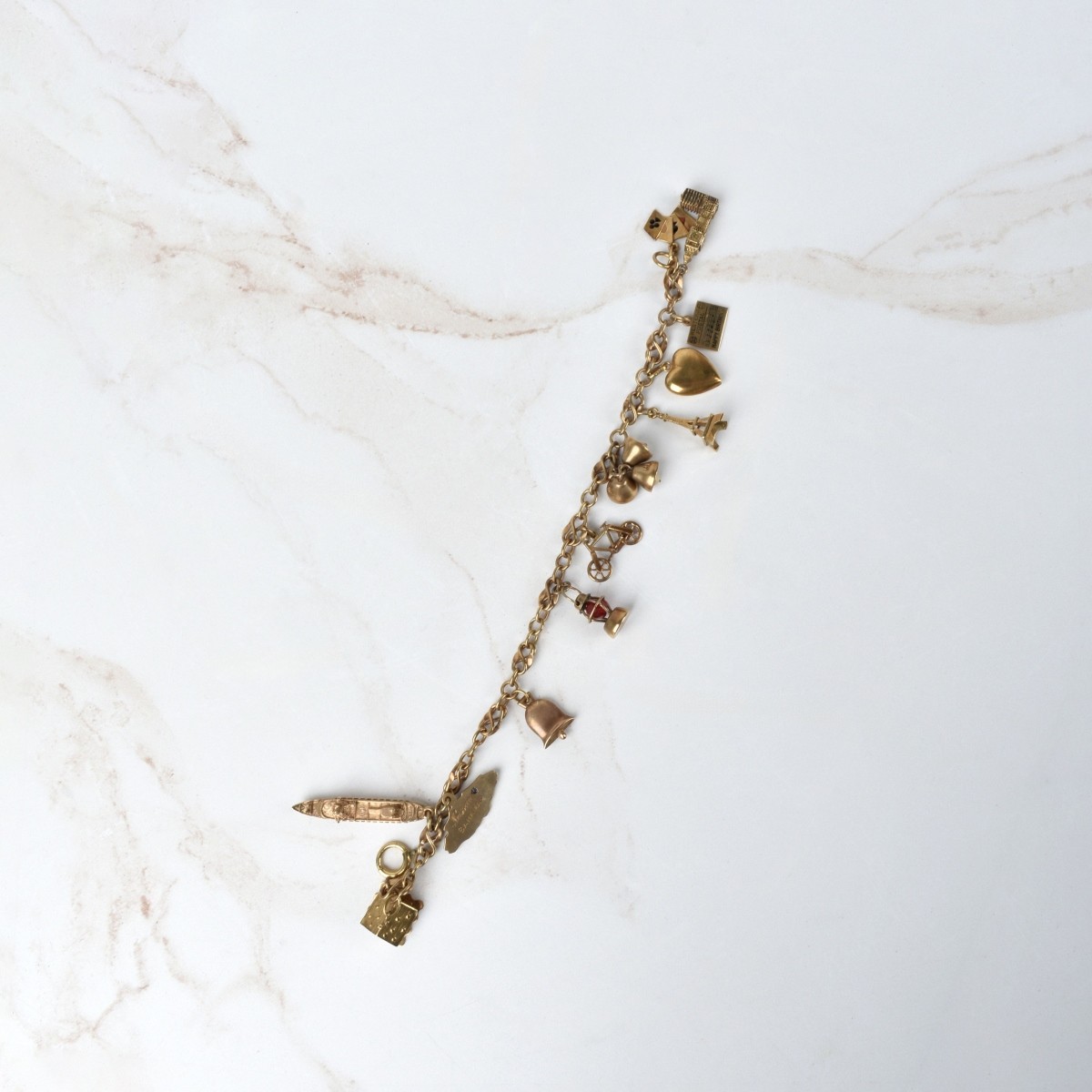 14K and 10K Charm Bracelet