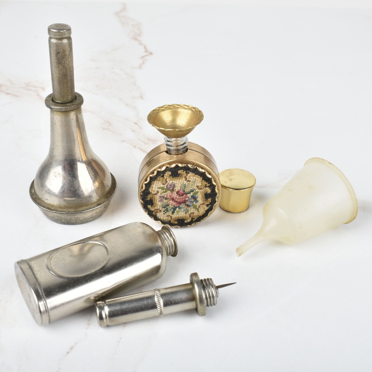 Perfume Bottles and Pins