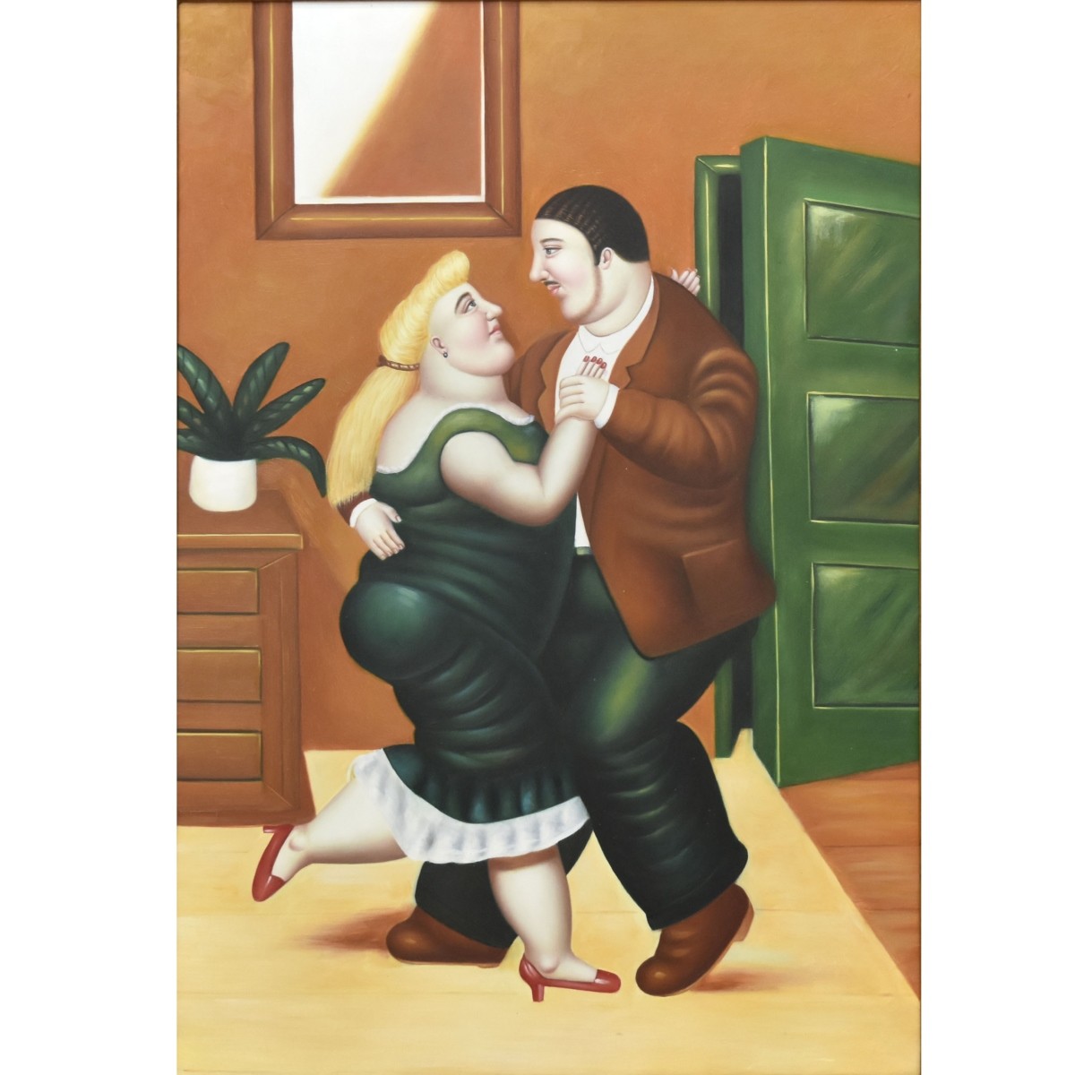 Oil on Canvas in the Style of Fernando Botero