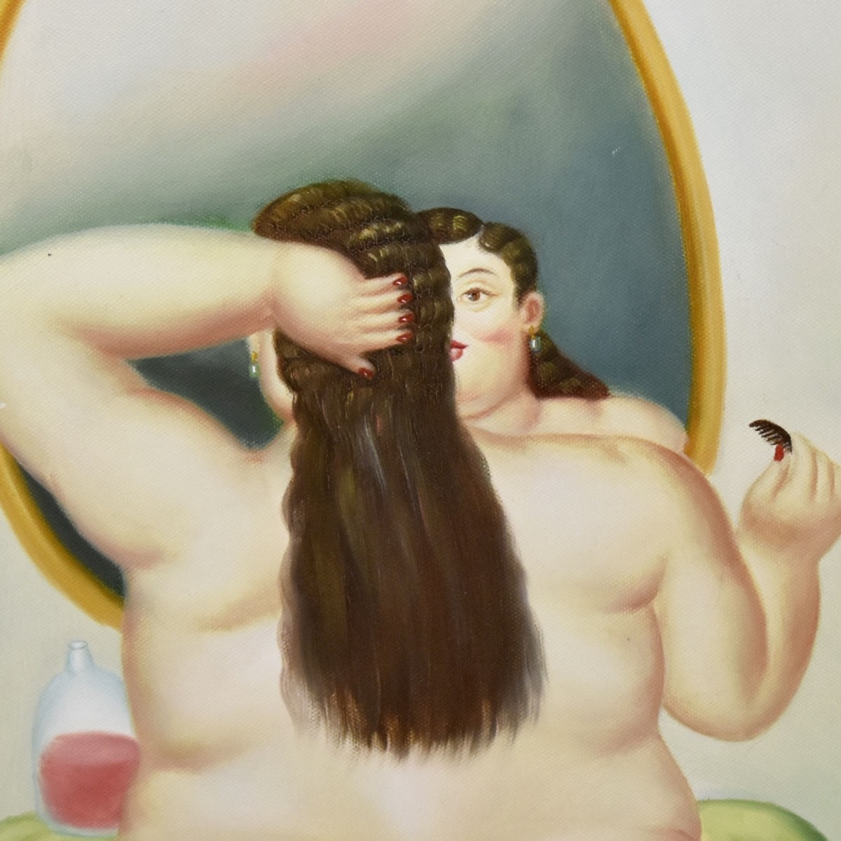 D. Zepple Oil on Canvas in Style of Botero