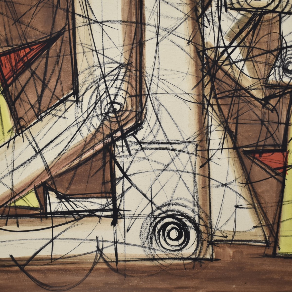 Abstract Figural Oil on Canvas Painting