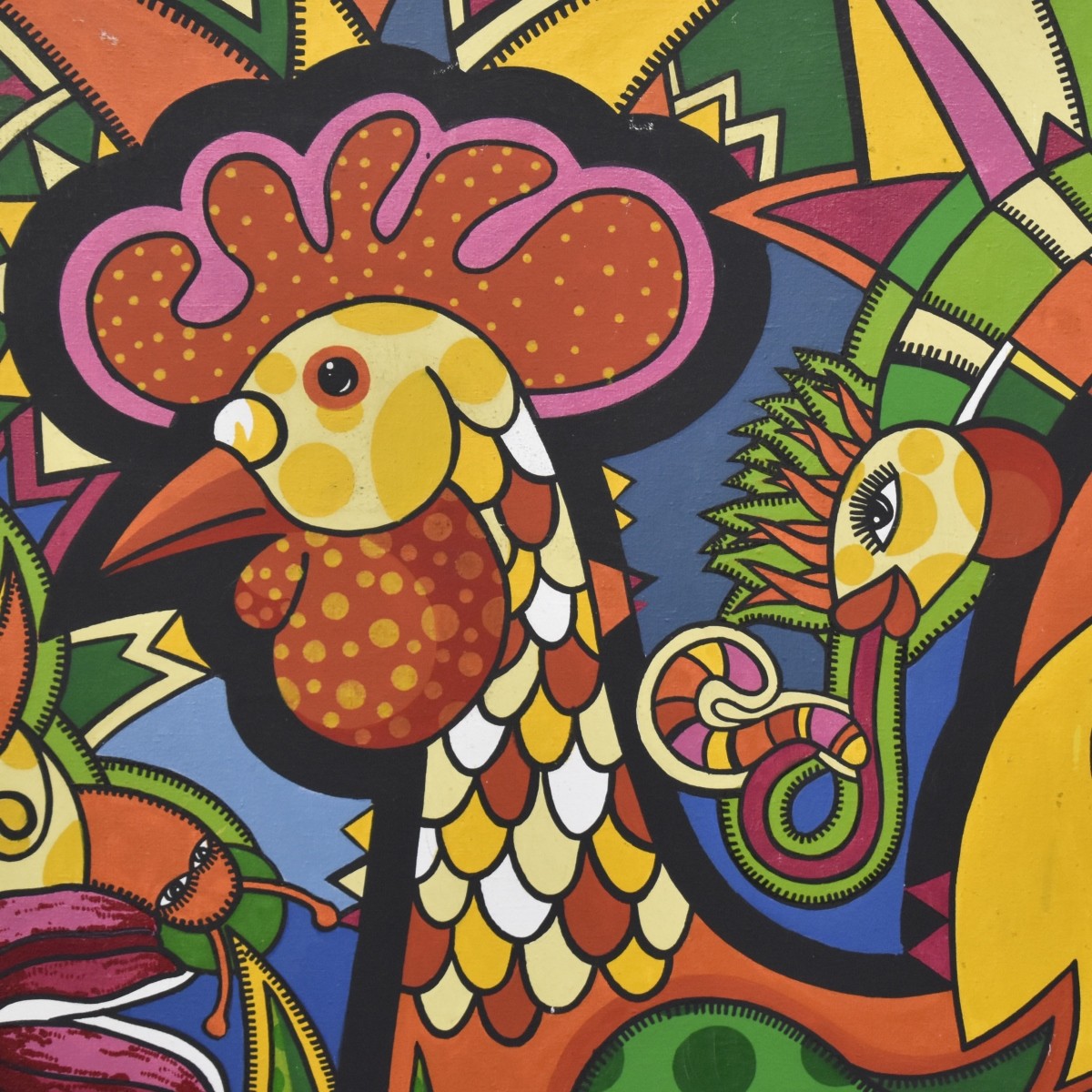 Abstract Figural Oil on Canvas Painting
