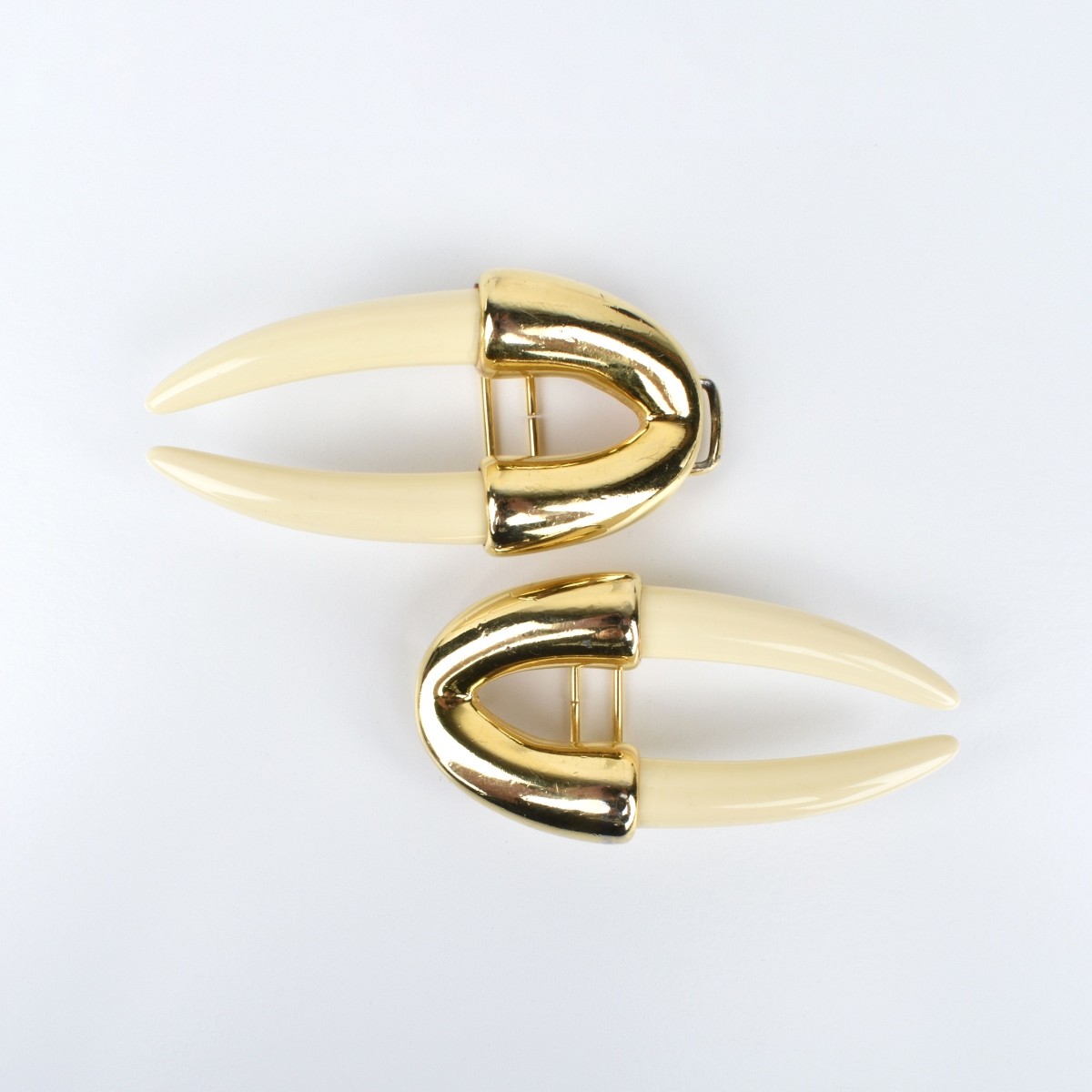 Enamel and Gold Metal Bell Buckle