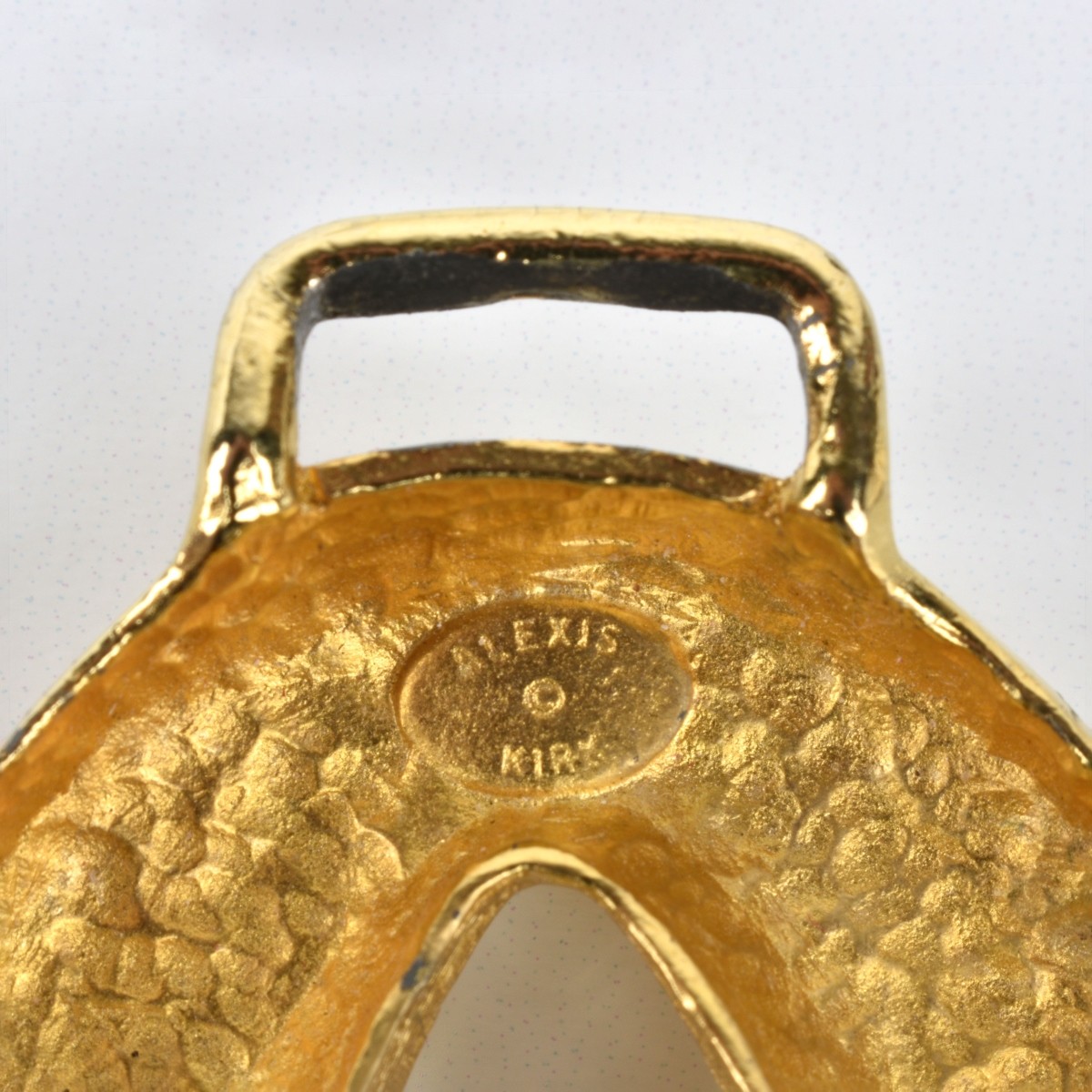 Enamel and Gold Metal Bell Buckle
