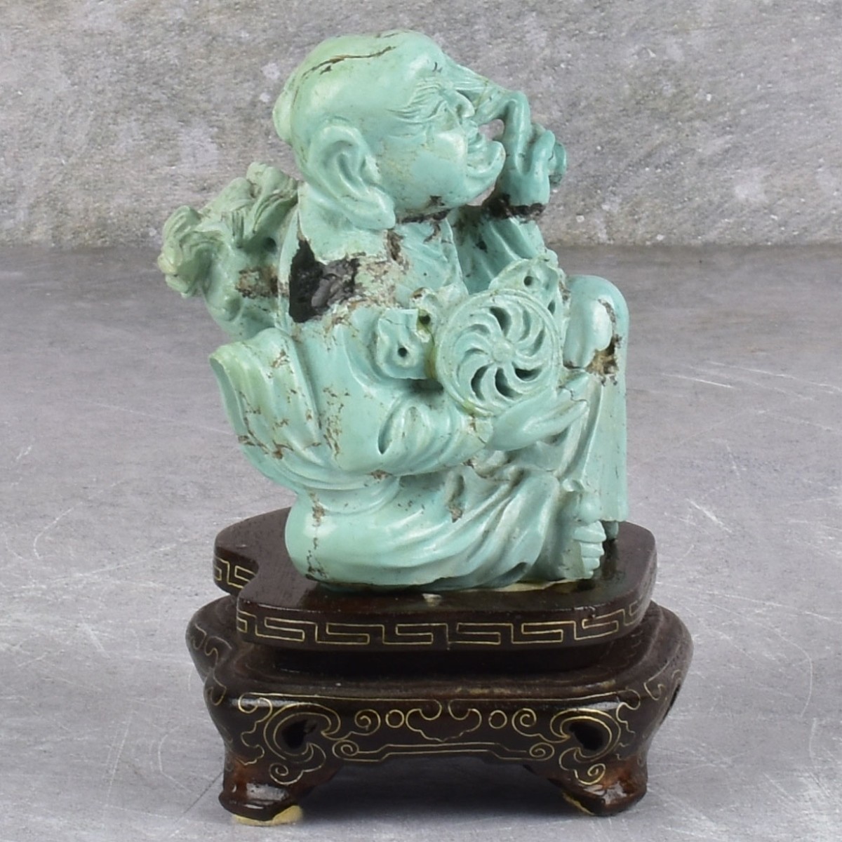 Antique Chinese Turquoise Carving