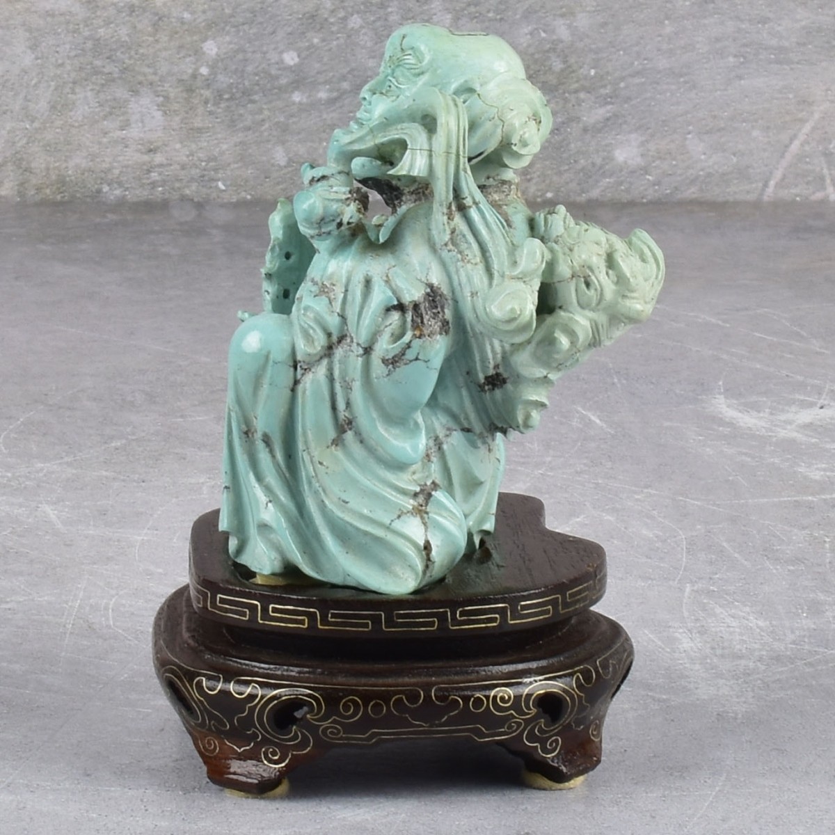 Antique Chinese Turquoise Carving